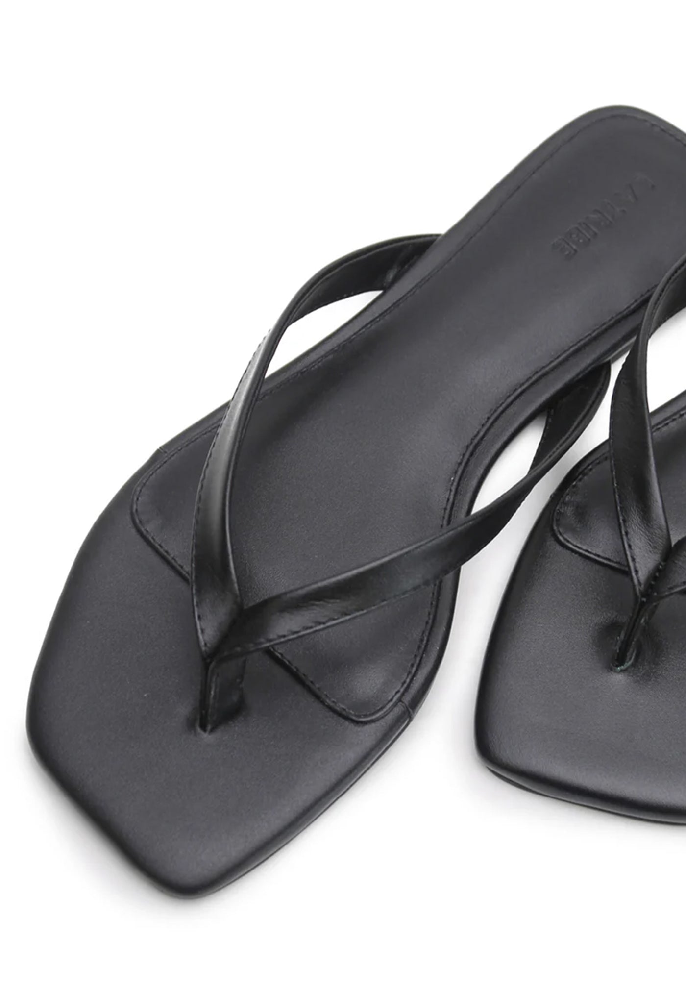Square Toe Thong - Black
