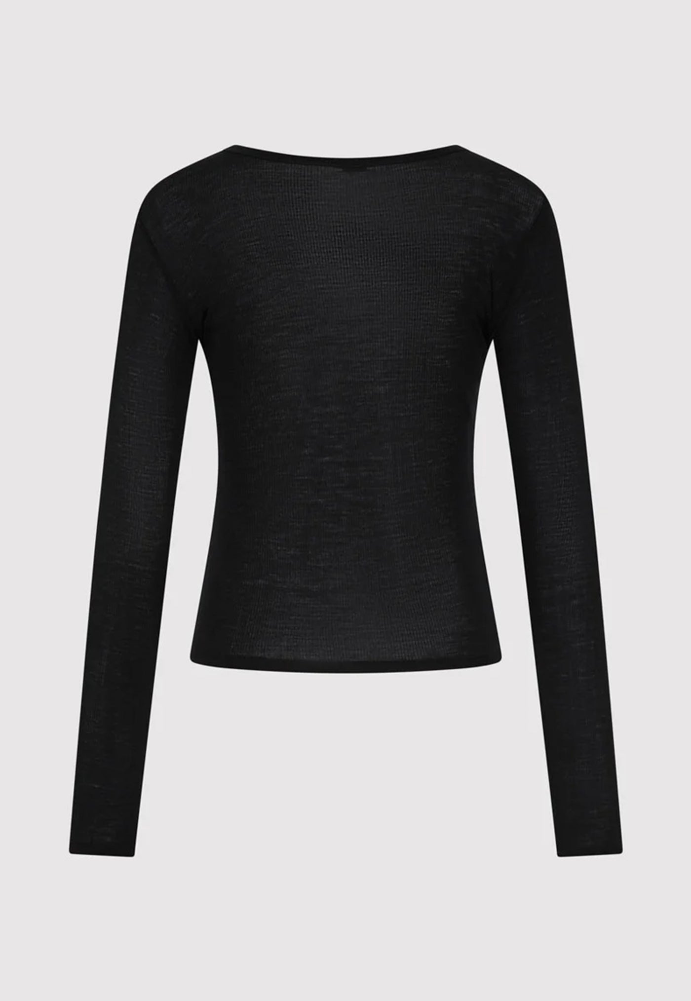 Baby Wool Long Sleeve Top - Black