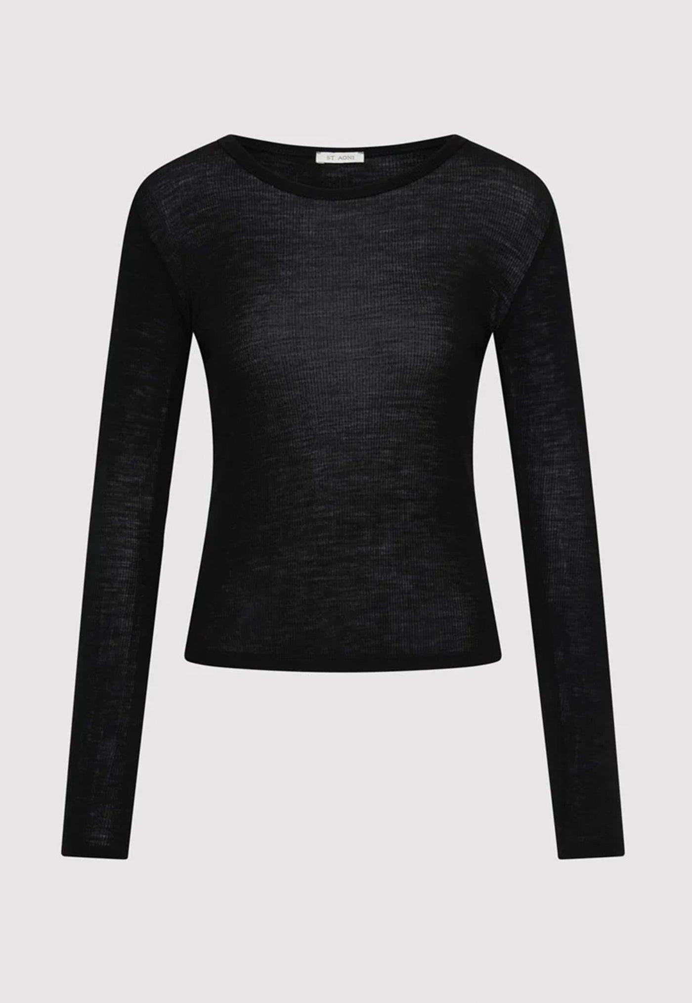 Baby Wool Long Sleeve Top - Black