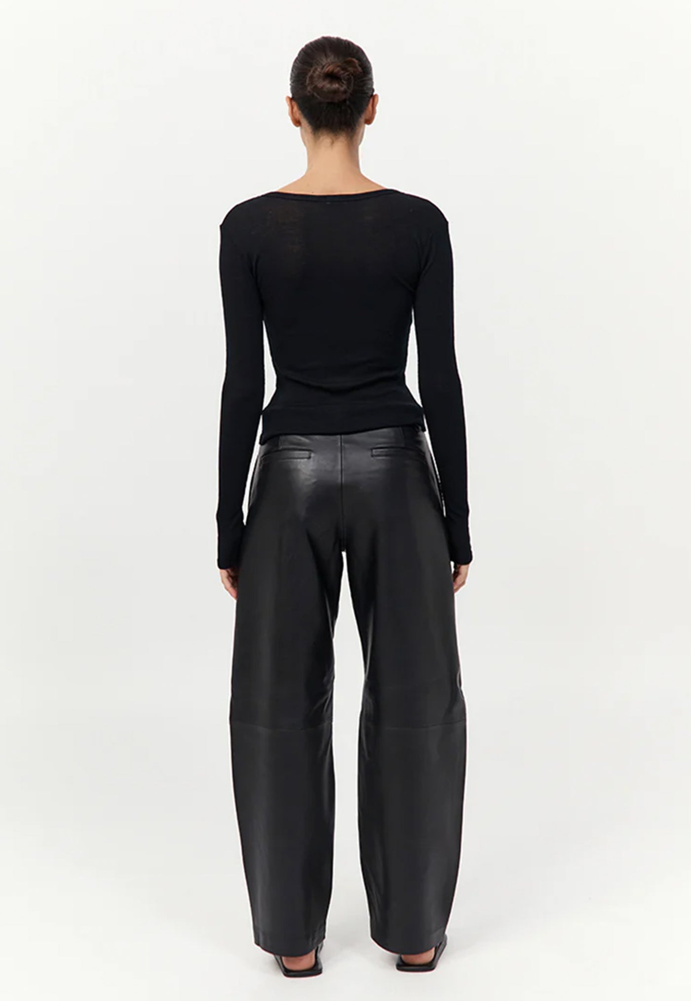 Baby Wool Long Sleeve Top - Black