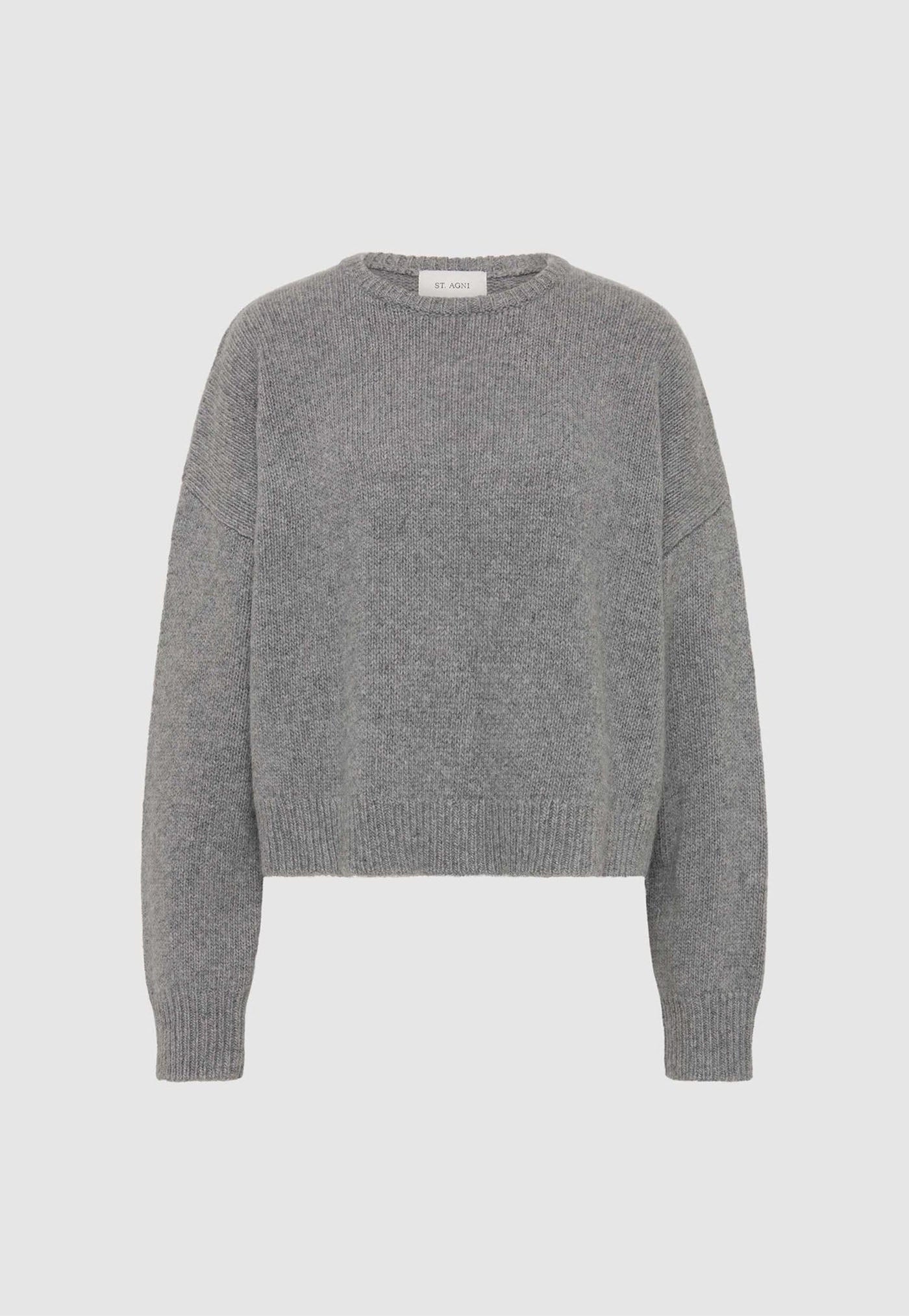 Cropped Sweater - Concrete