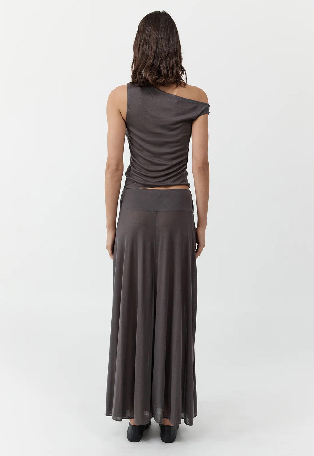 Fluid Jersey Skirt - Soot