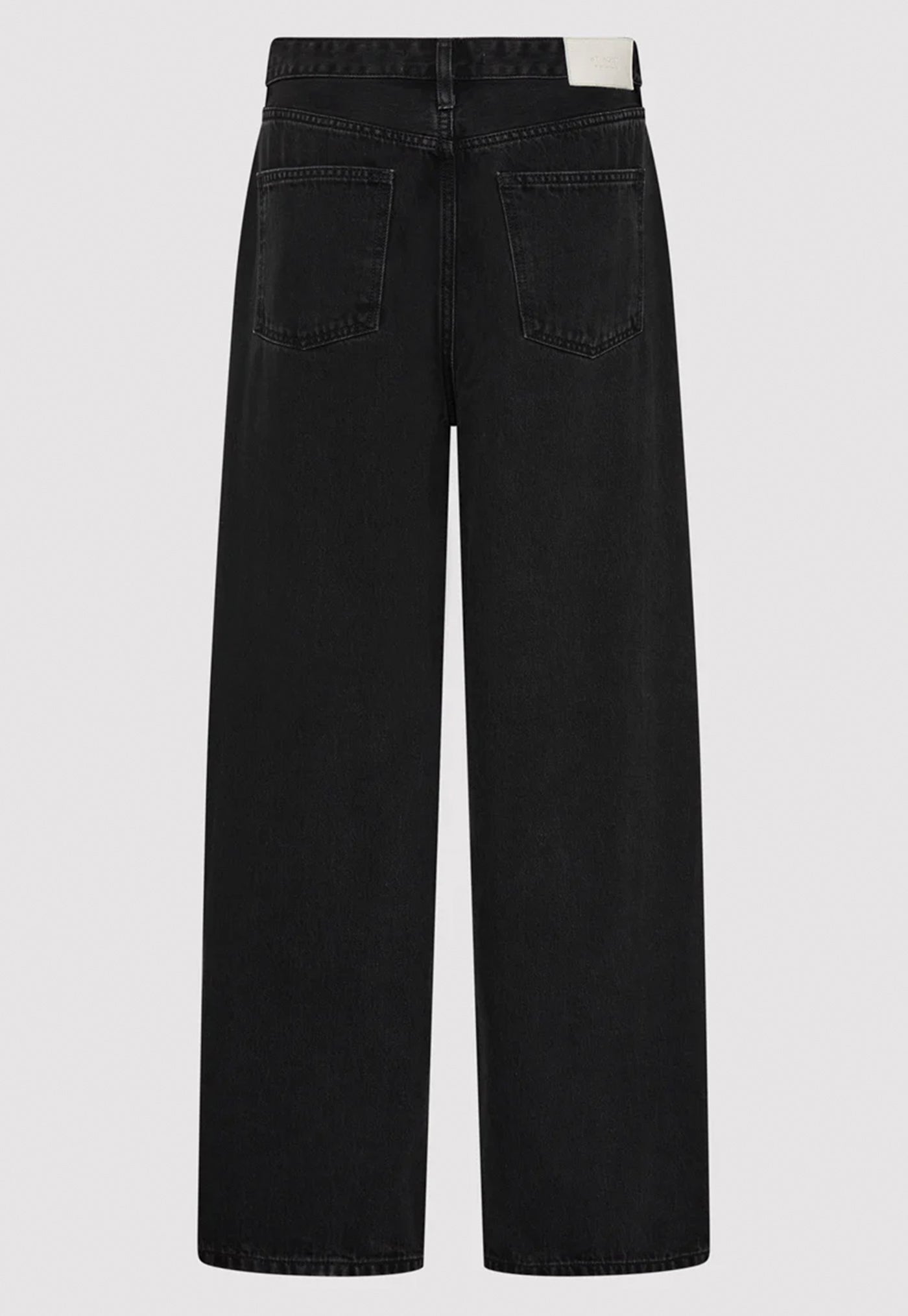 Mid Rise Balloon Jeans - Washed Black