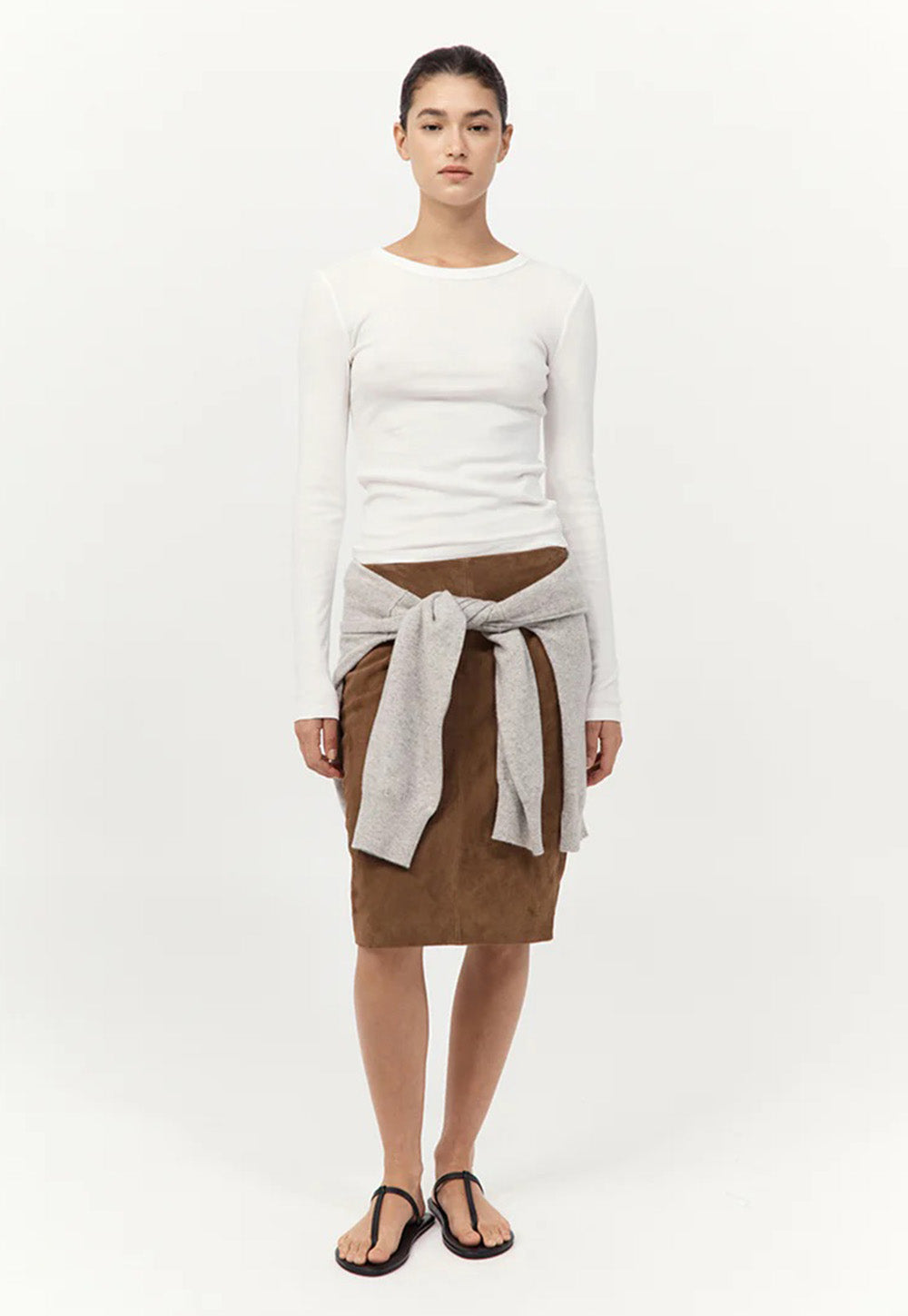 Organic Cotton Long Sleeve Top - White