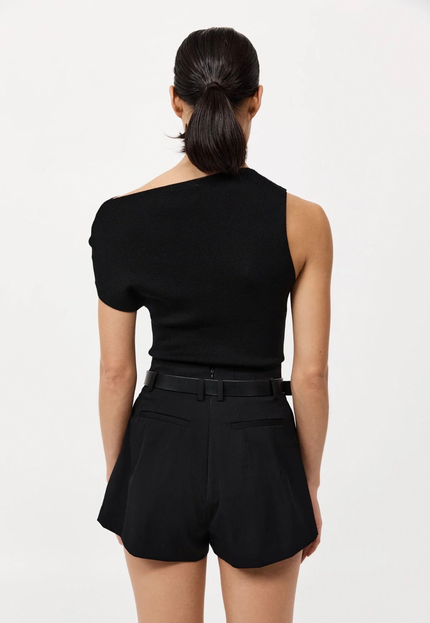 Asymmetric Knit Top - Black sold by Angel Divine