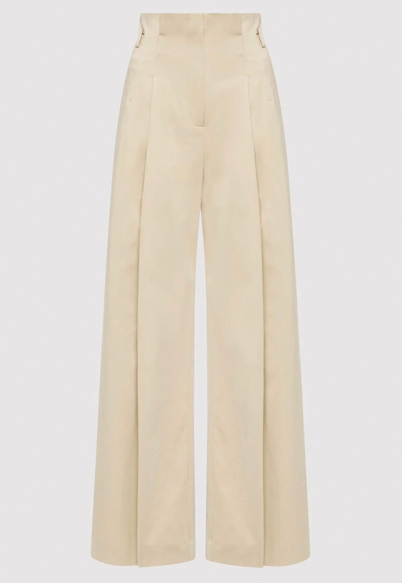 Cotton Paperbag Waist Trousers - Champagne sold by Angel Divine