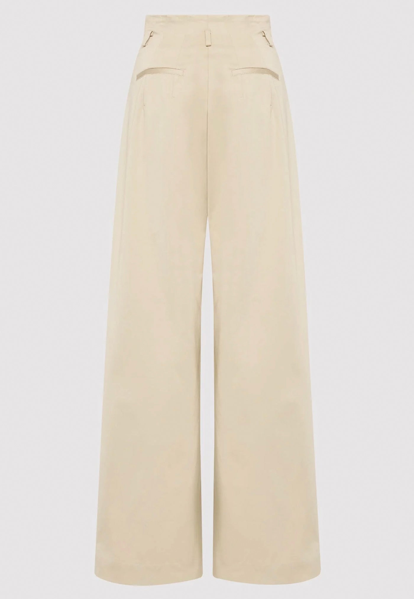 Cotton Paperbag Waist Trousers - Champagne sold by Angel Divine