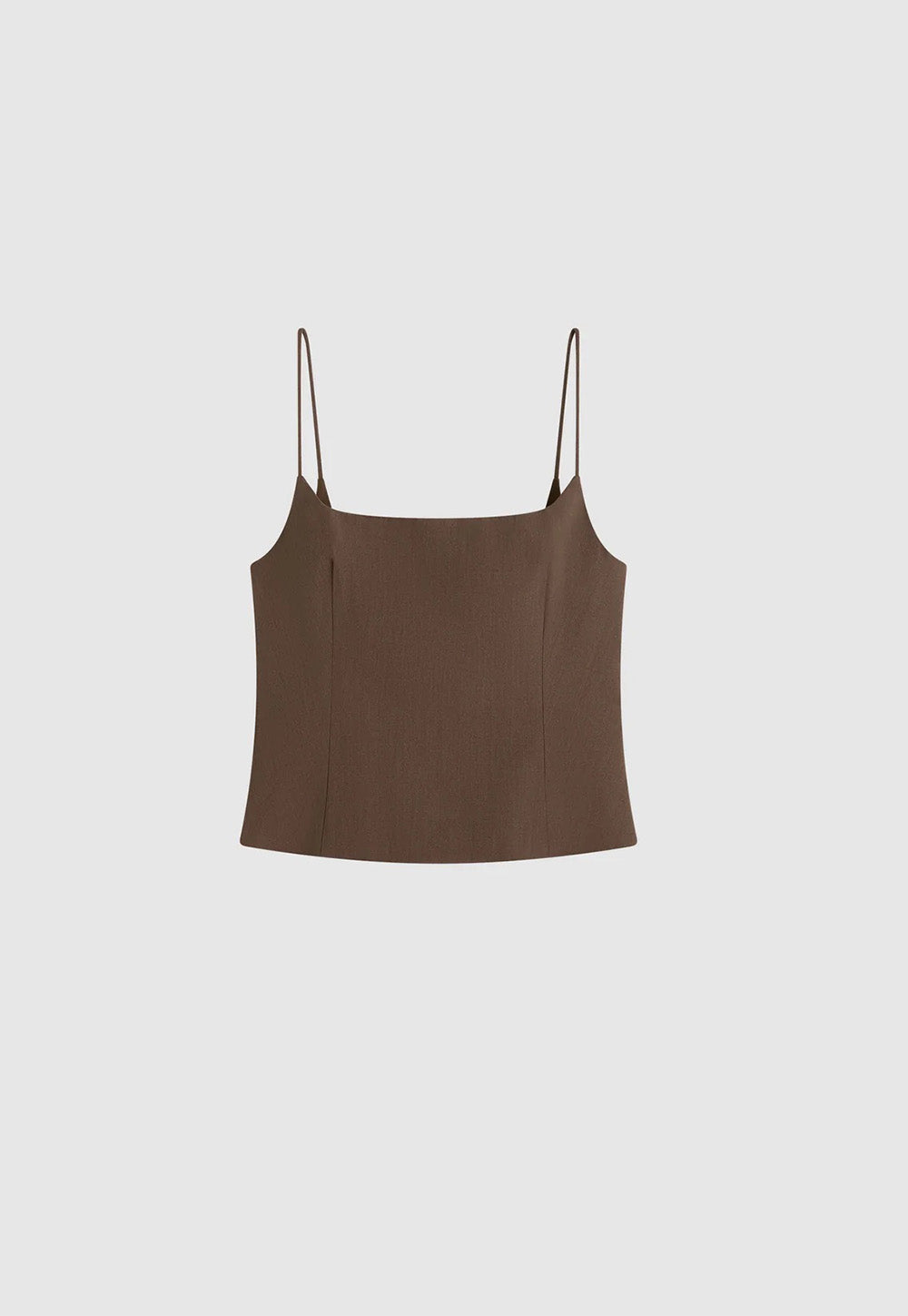Silk Canvas Cami - Mud