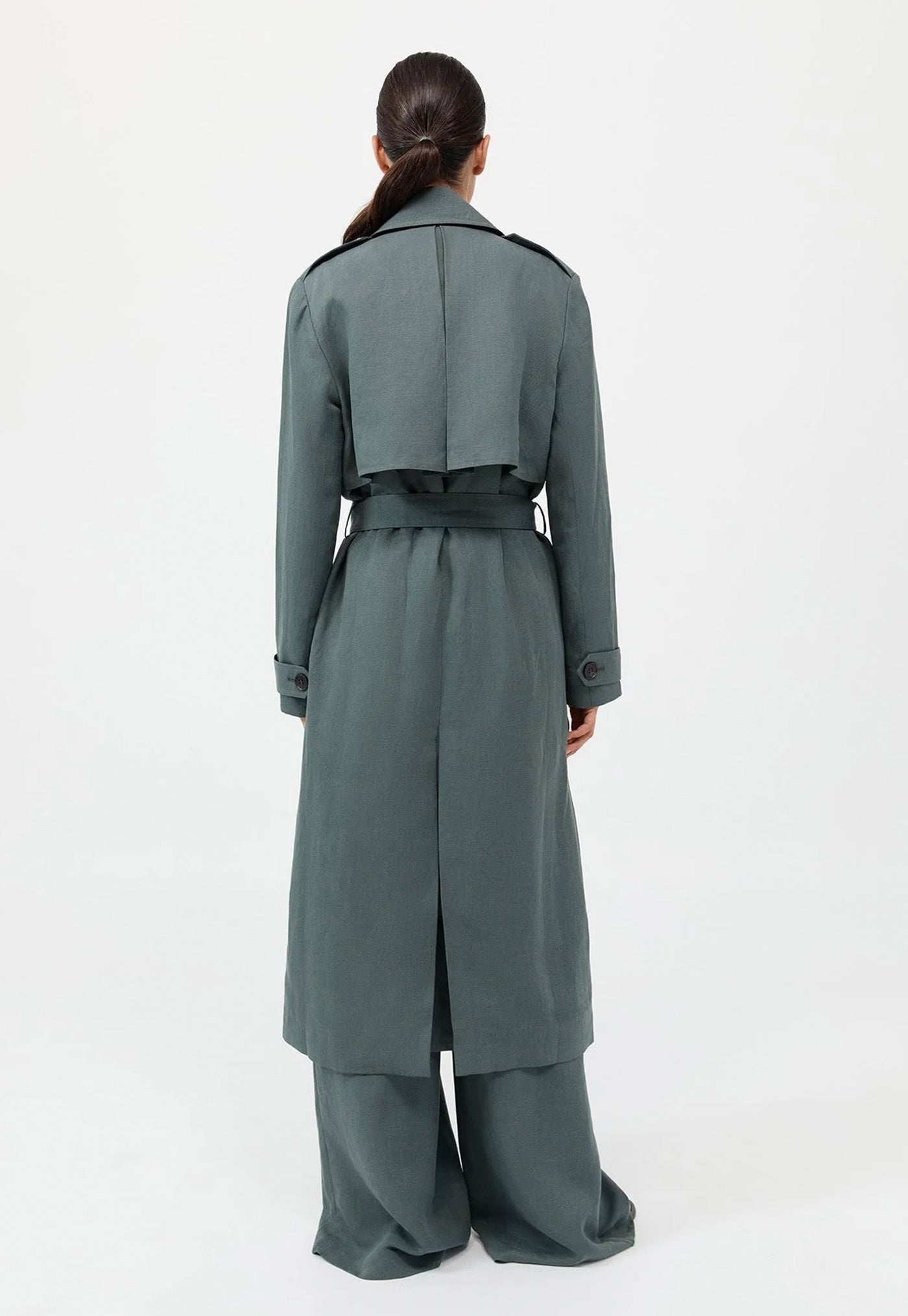 Soft Tailored Trench - Balsam Green sold by Angel Divine