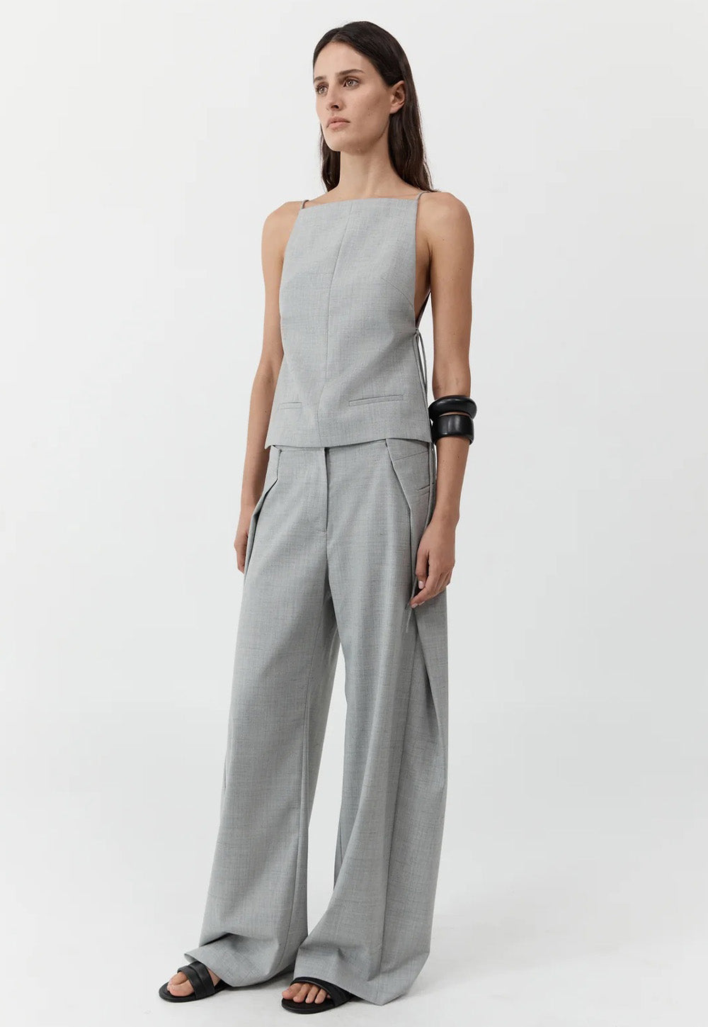 Square Side Tie Top - Concrete