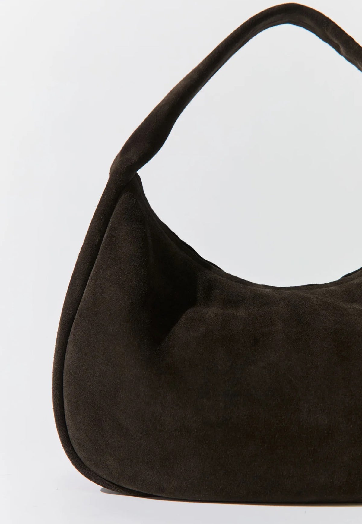 Suede Large Bon Bon Bag - Coffee
