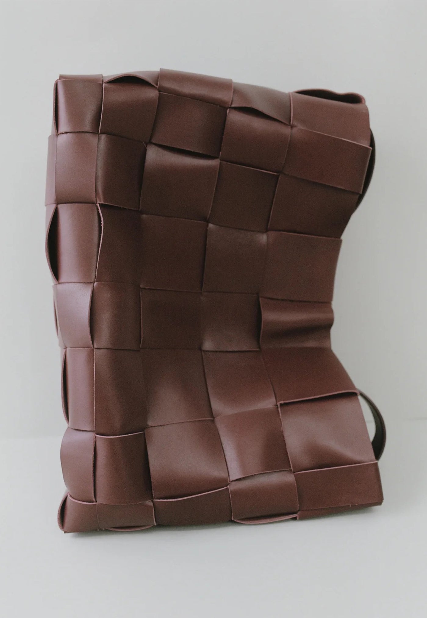 Woven Large Tote - Chestnut