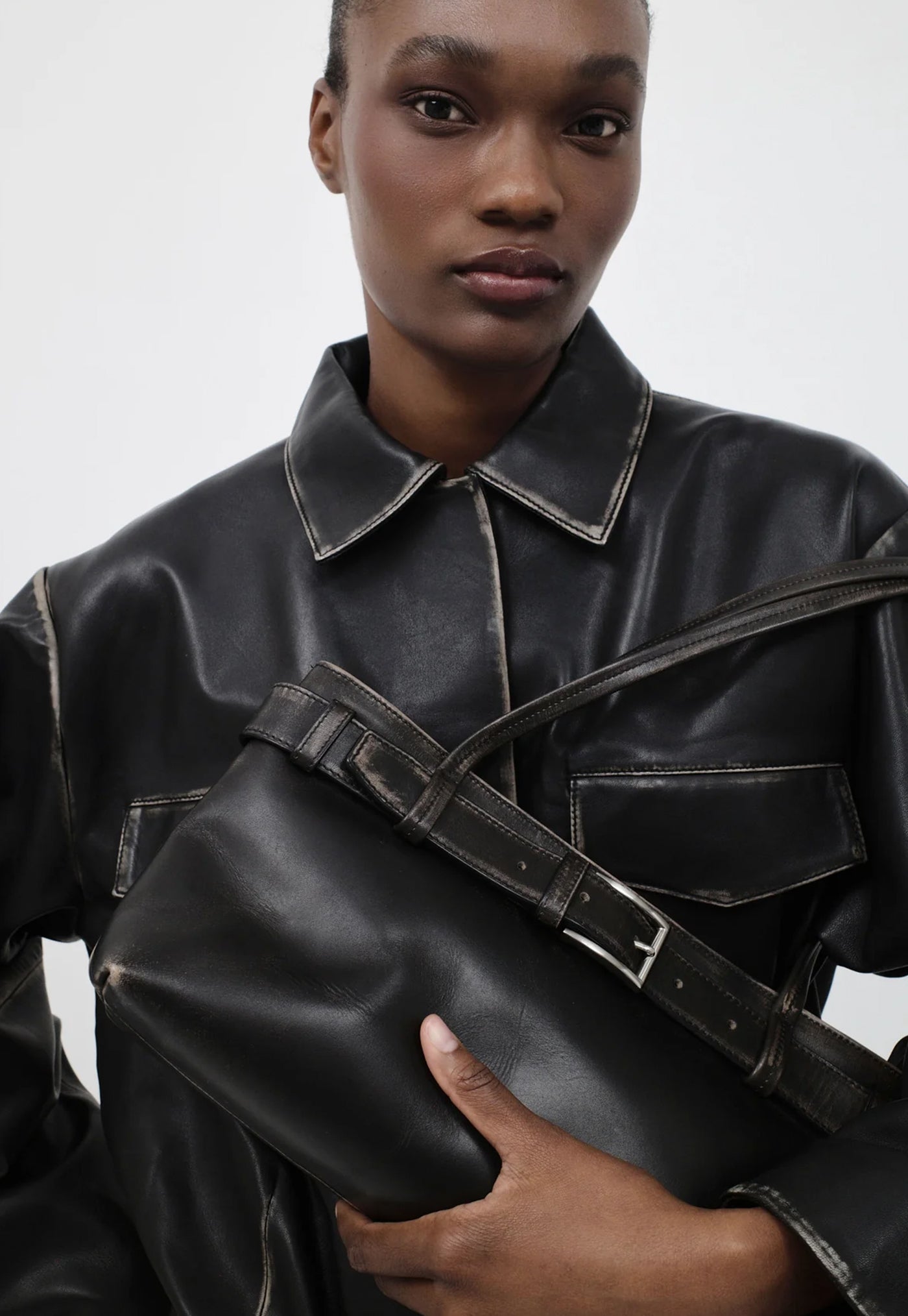 Belt Detail Baguette - Black