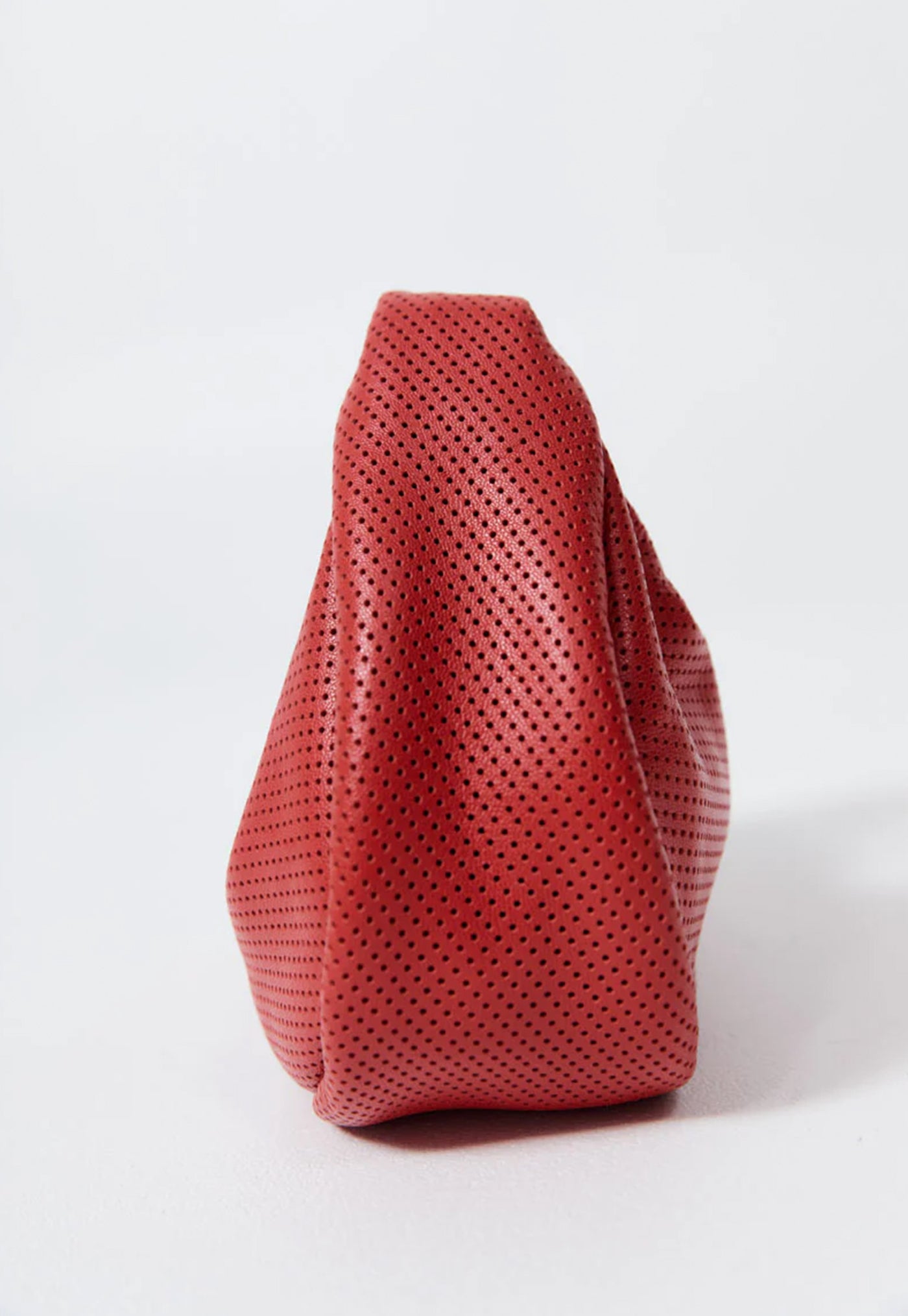 Perforated Mini Bon Bon Bag - Rosso