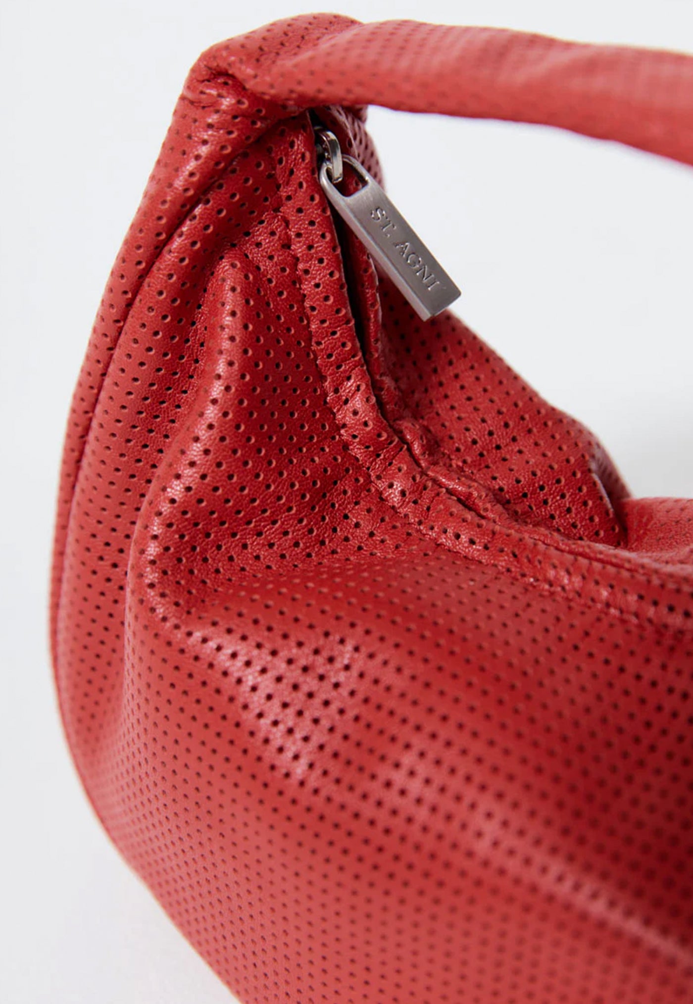 Perforated Mini Bon Bon Bag - Rosso