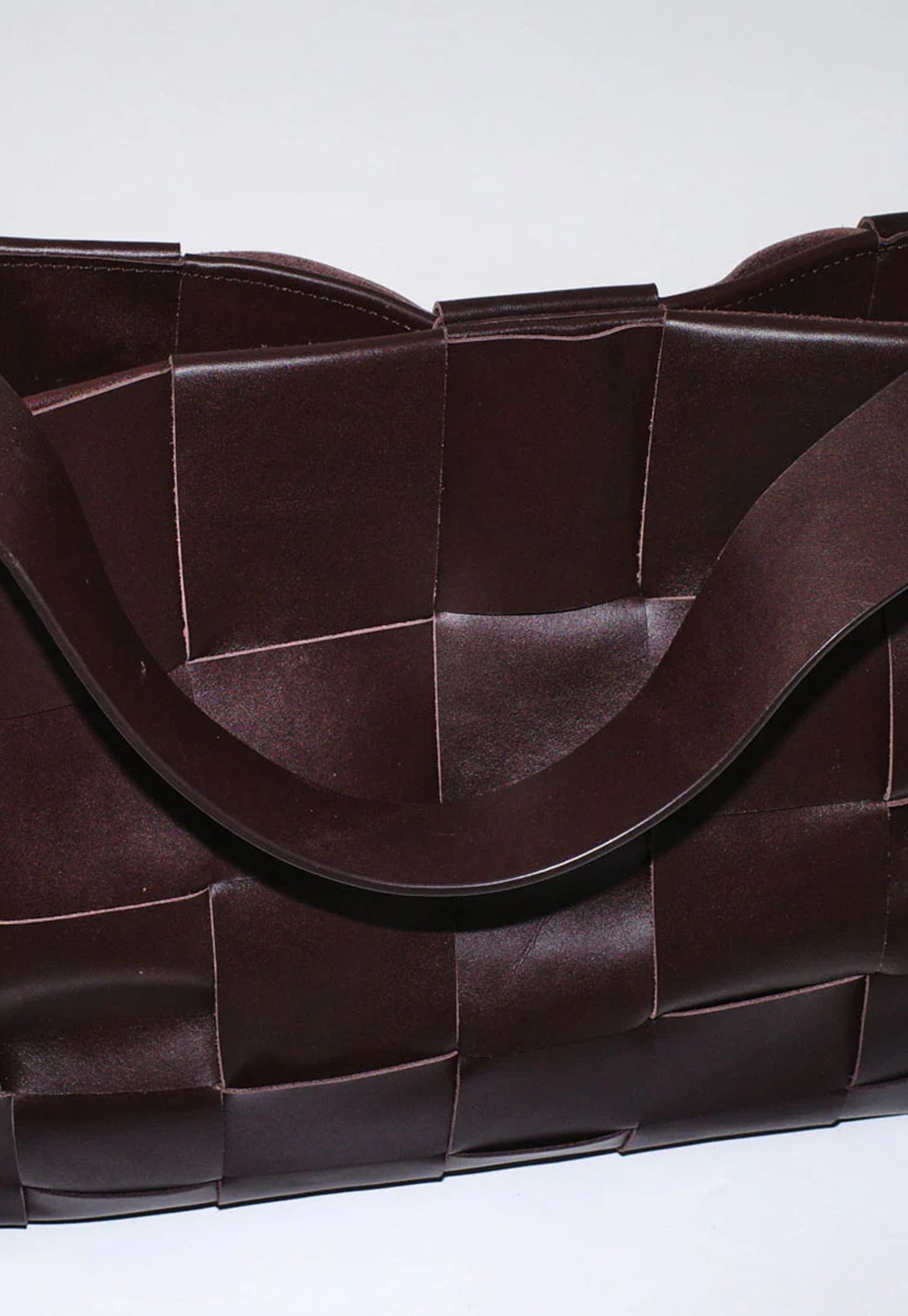 Woven Large Tote - Chocolate