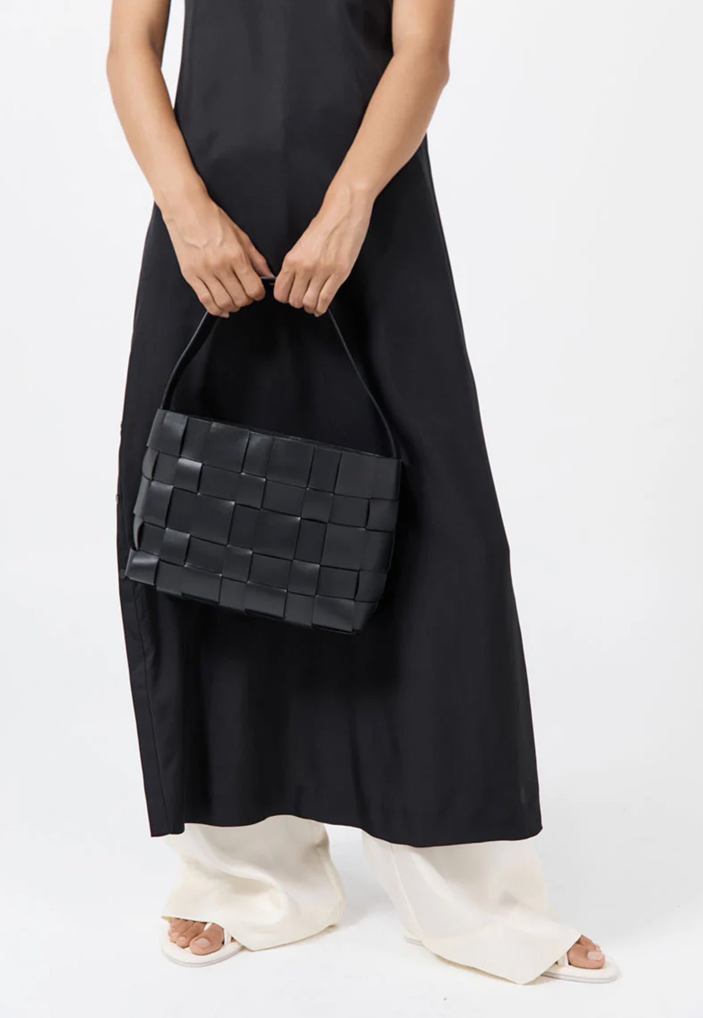 Woven Mini Tote - Black
