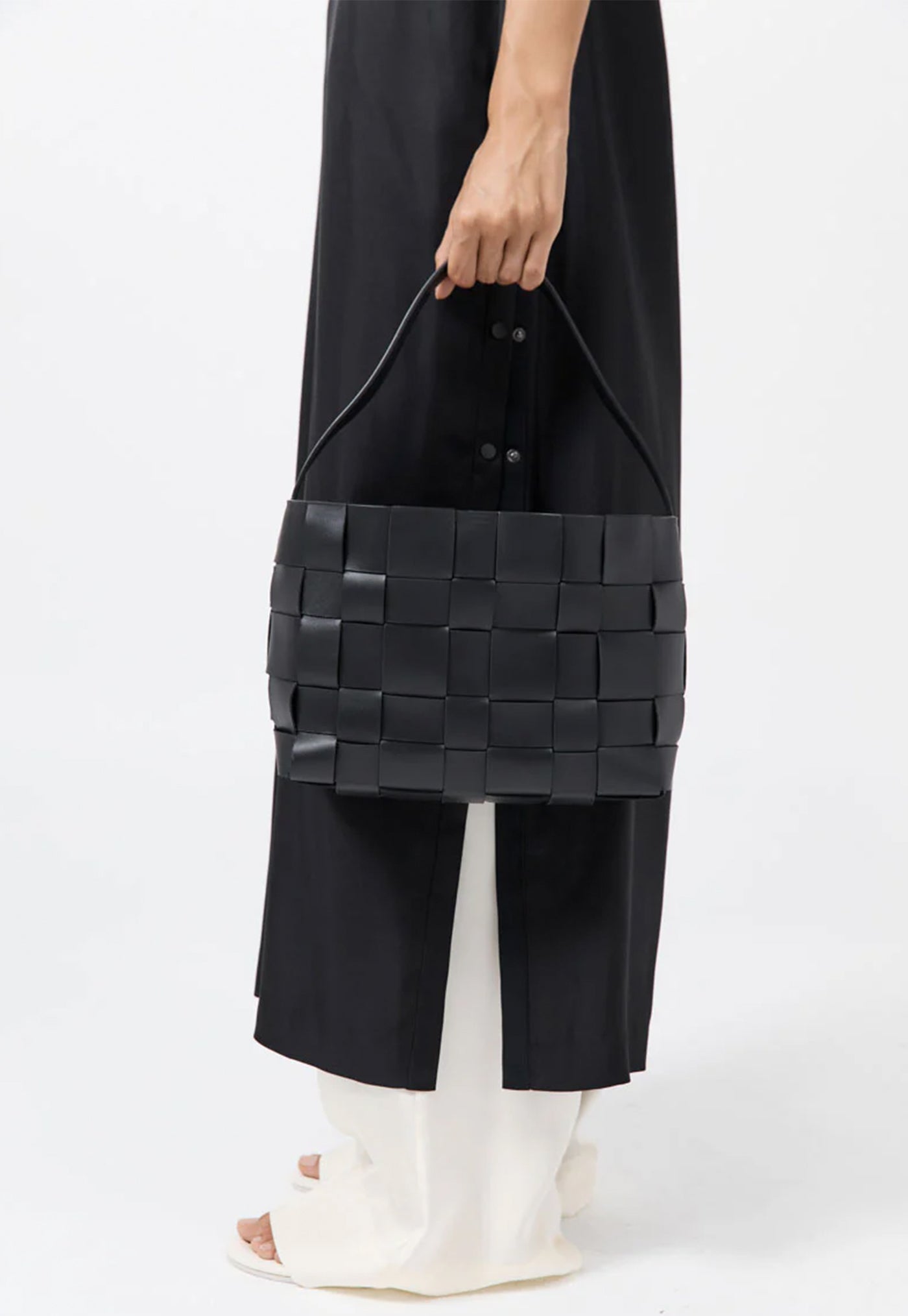 Woven Mini Tote - Black