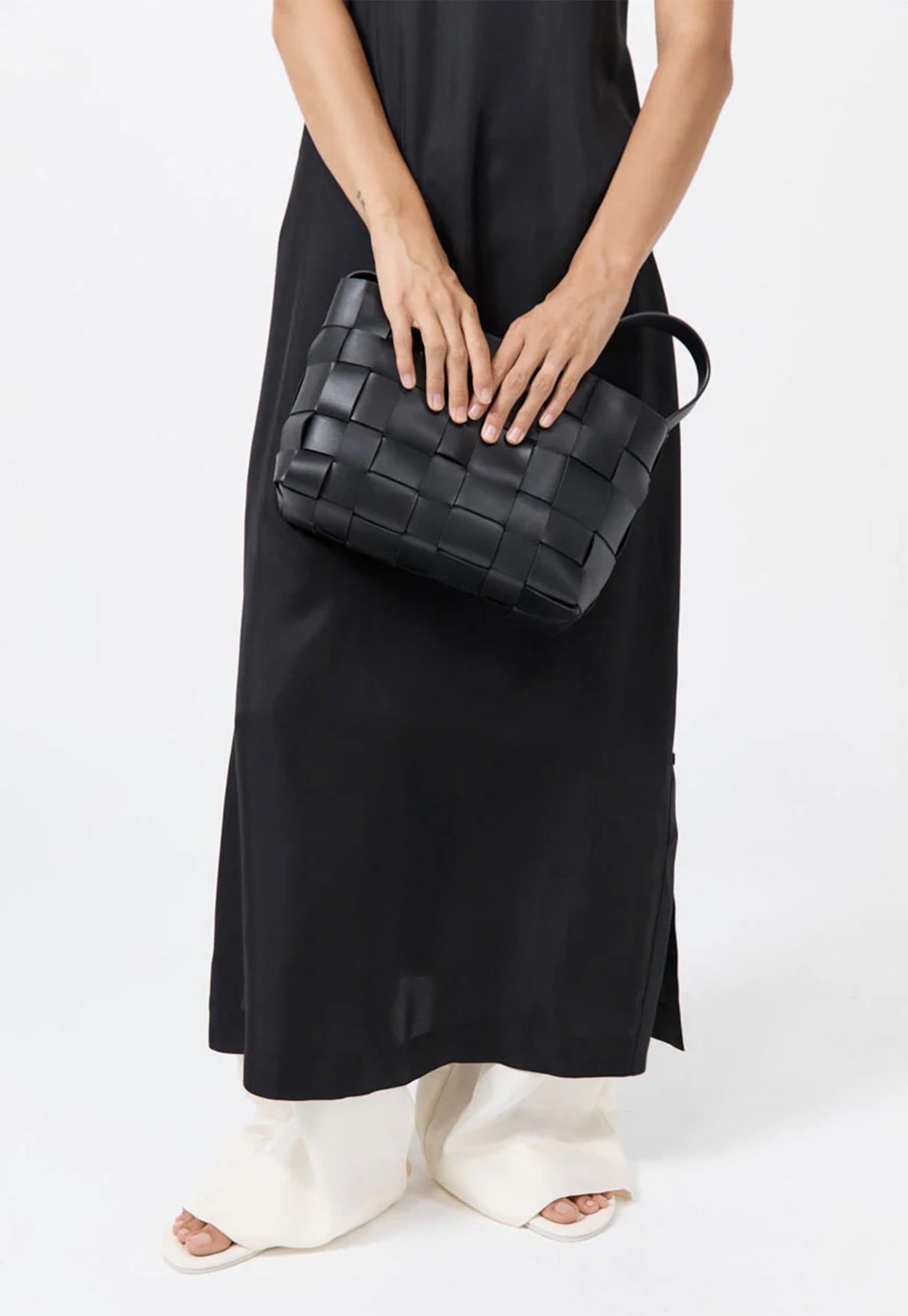 Woven Mini Tote - Black