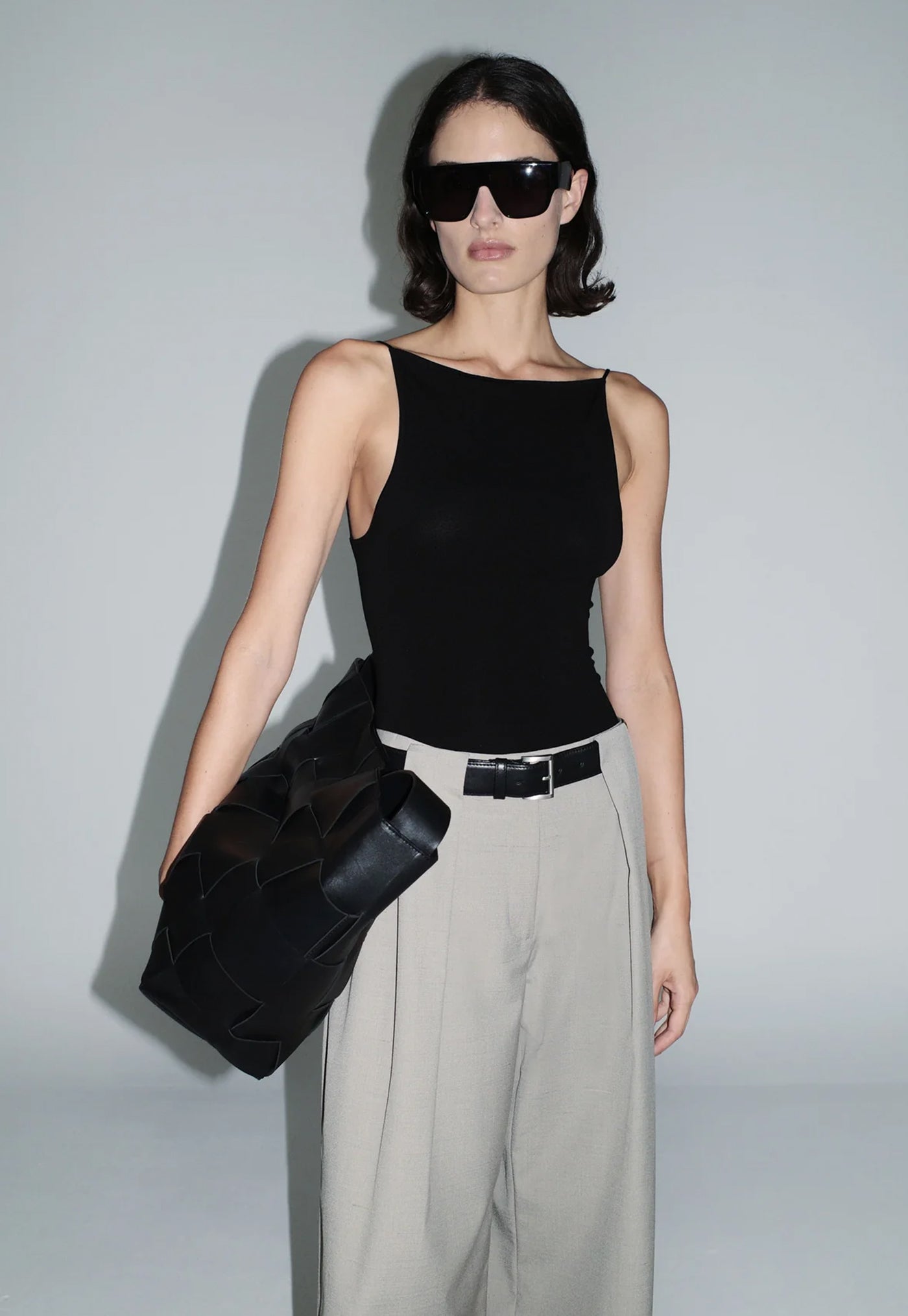 Square Neck Top - Black