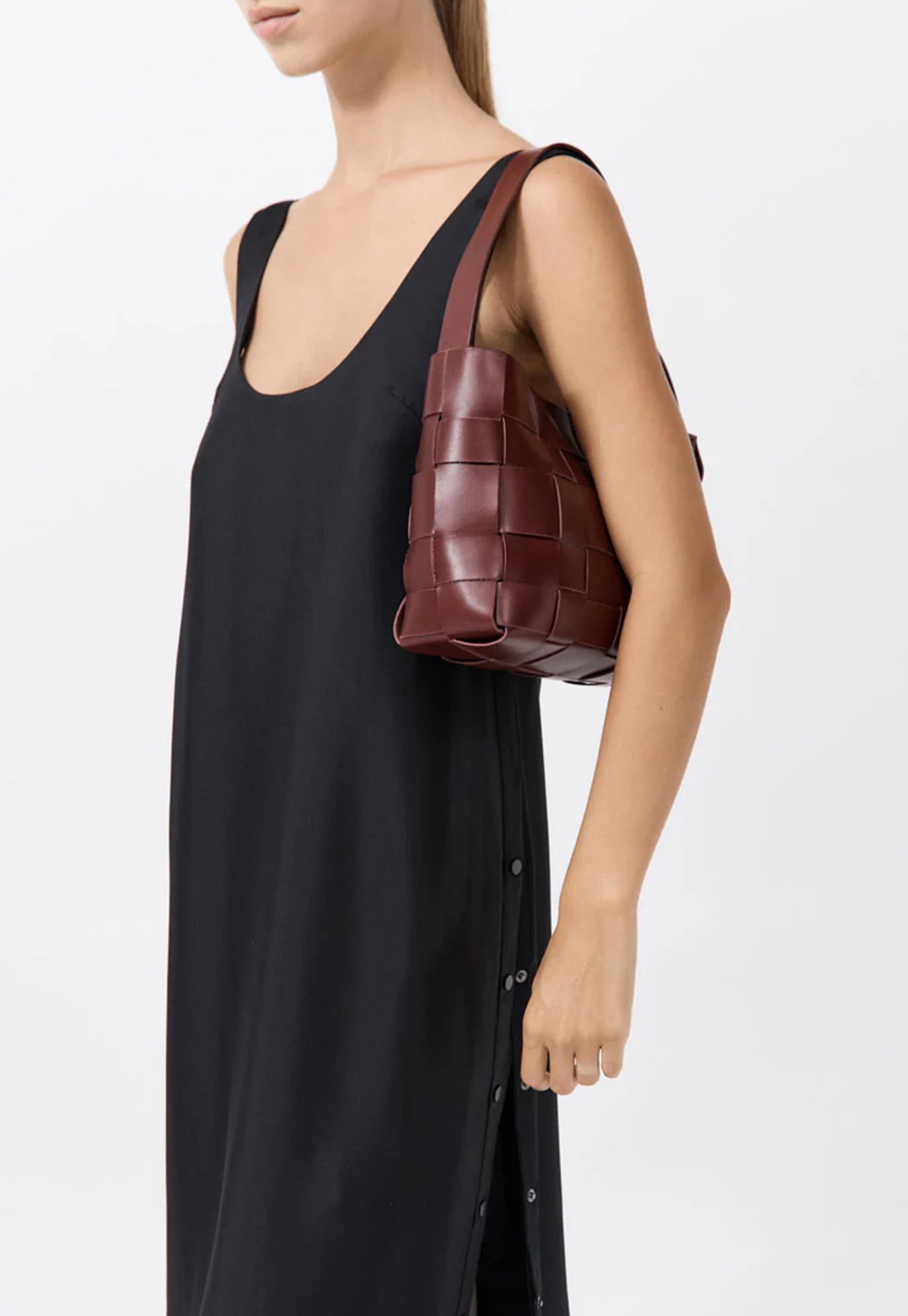 Woven Mini Tote - Plum