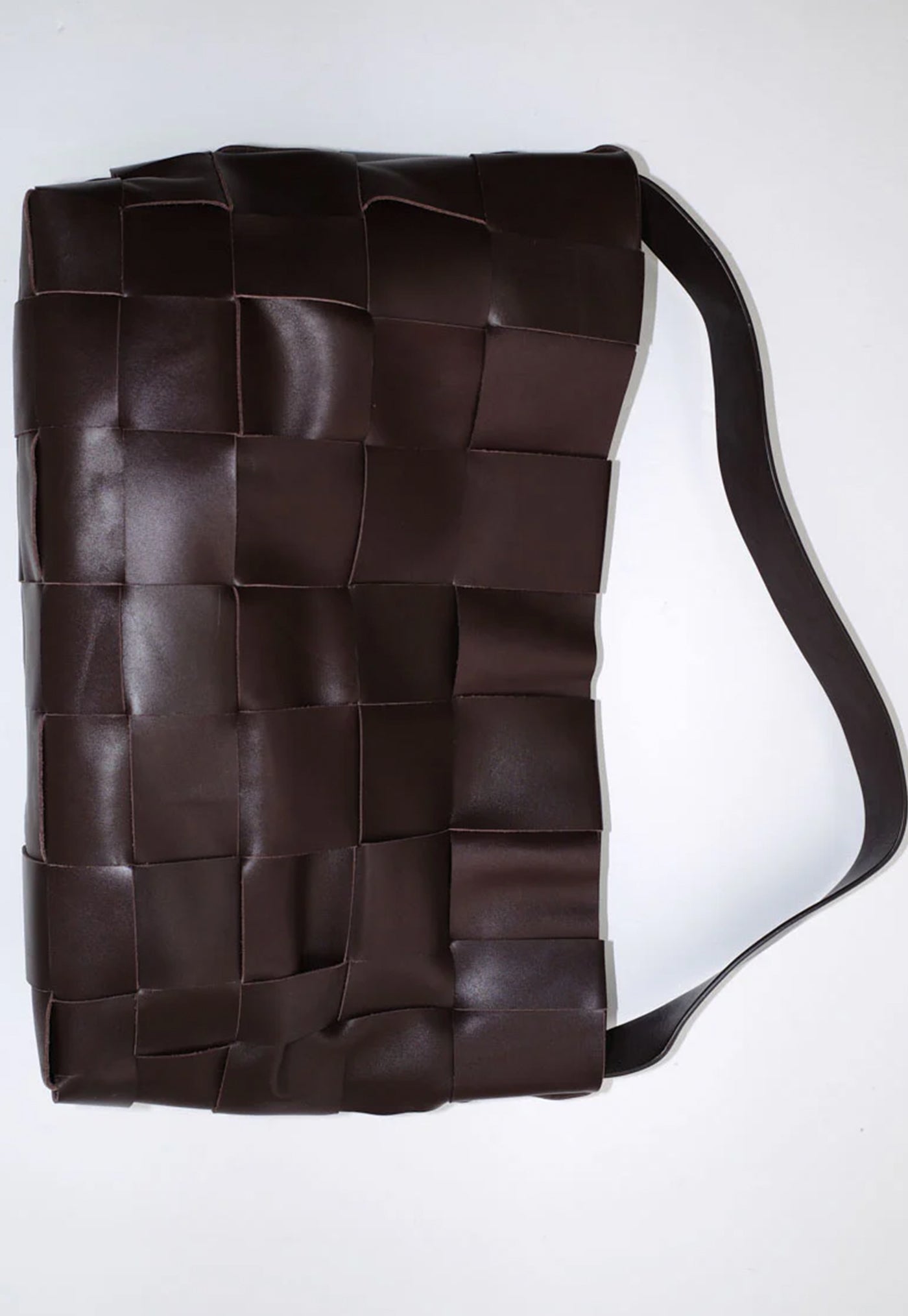 Woven Large Tote - Chocolate