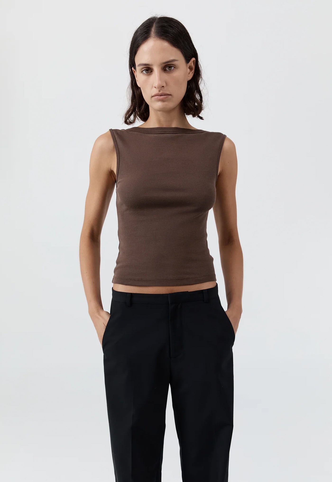 Organic Cotton Ballerina Top - Fudge