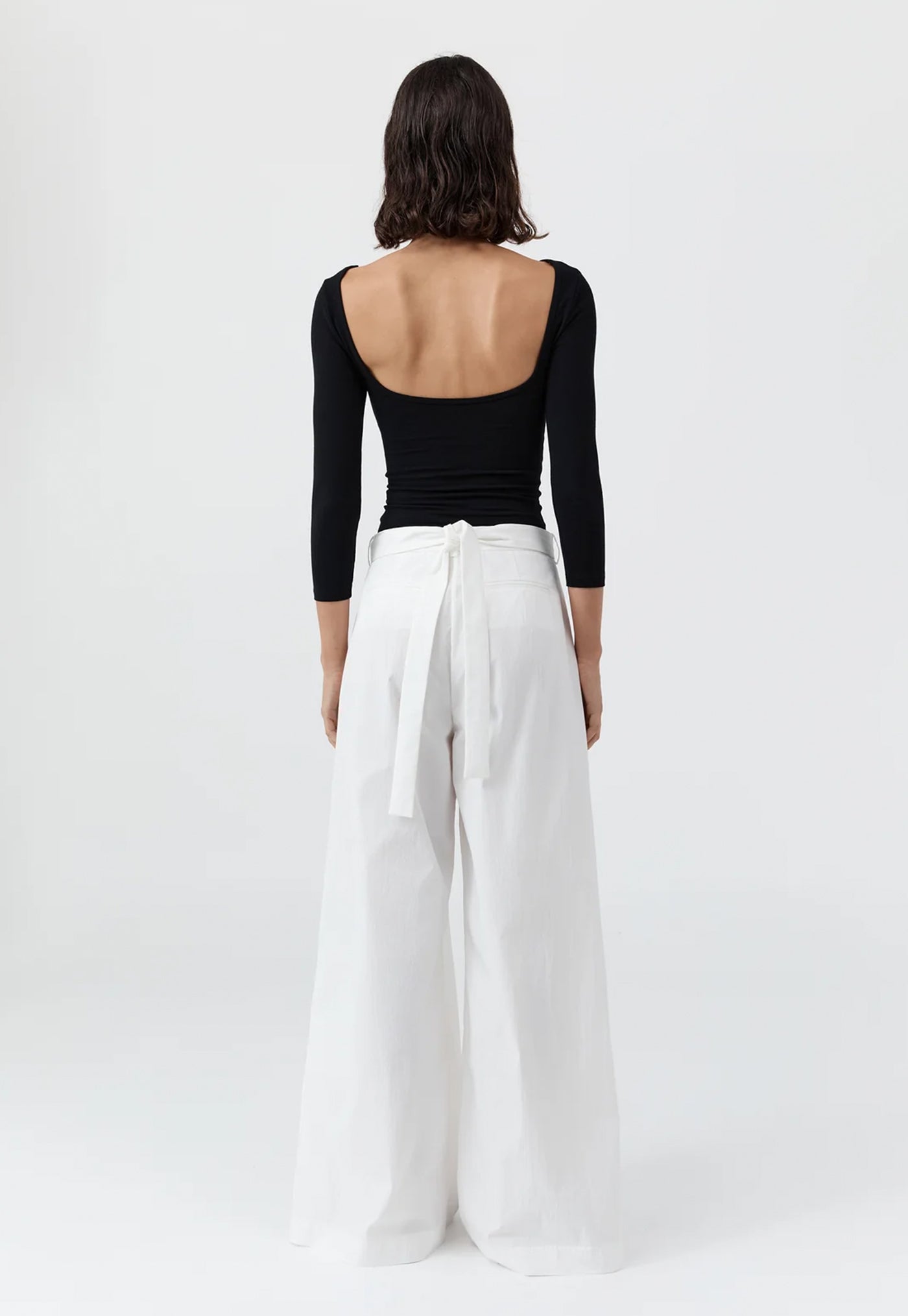 Soft Jersey Ballerina Top - Jet Black