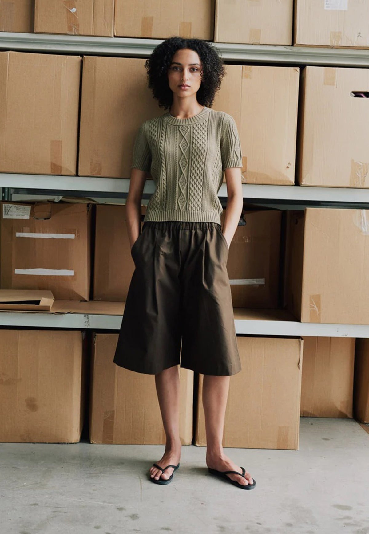 Cotton Cable T-Shirt - Tankard