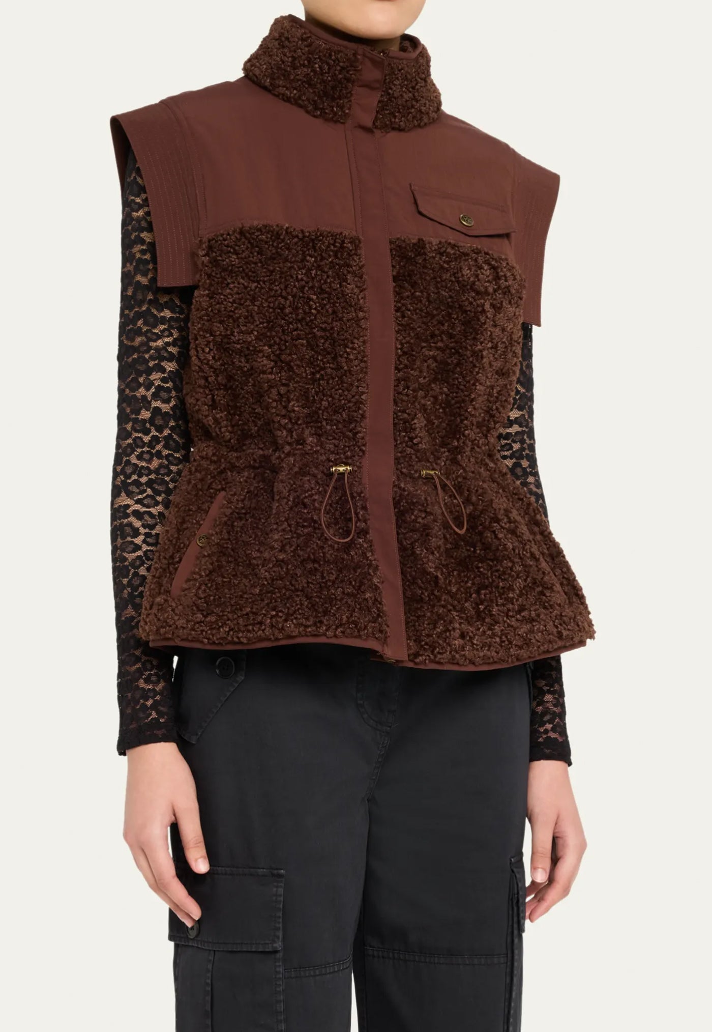 Tariet Teddy Fleece Vest - Onyx