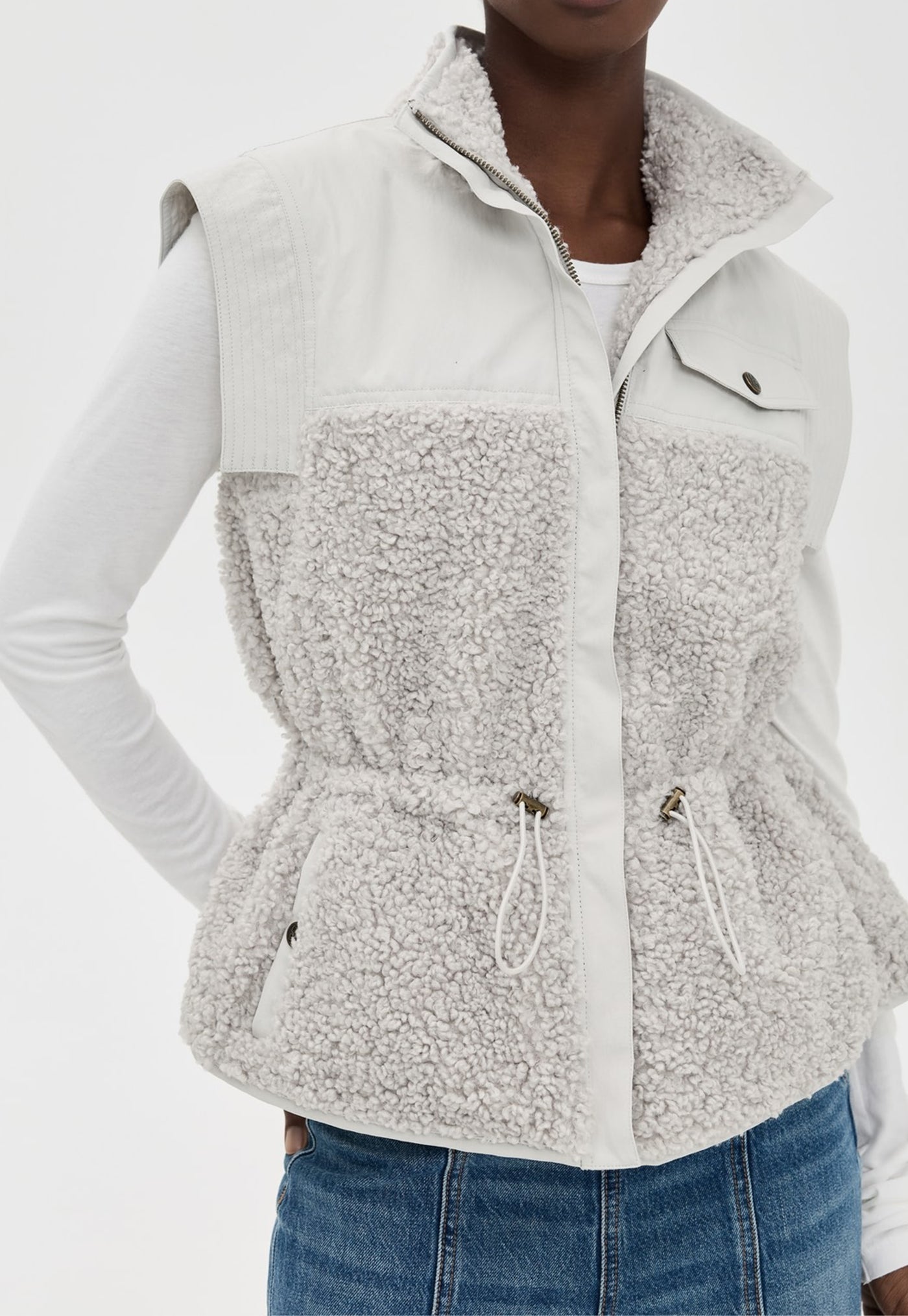 Tariet Teddy Fleece Vest - Slate