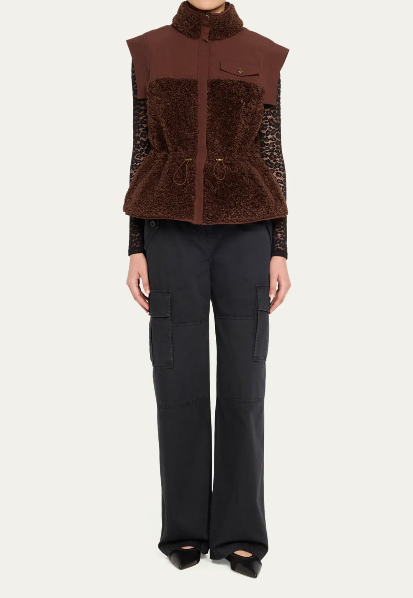 Tariet Teddy Fleece Vest - Onyx