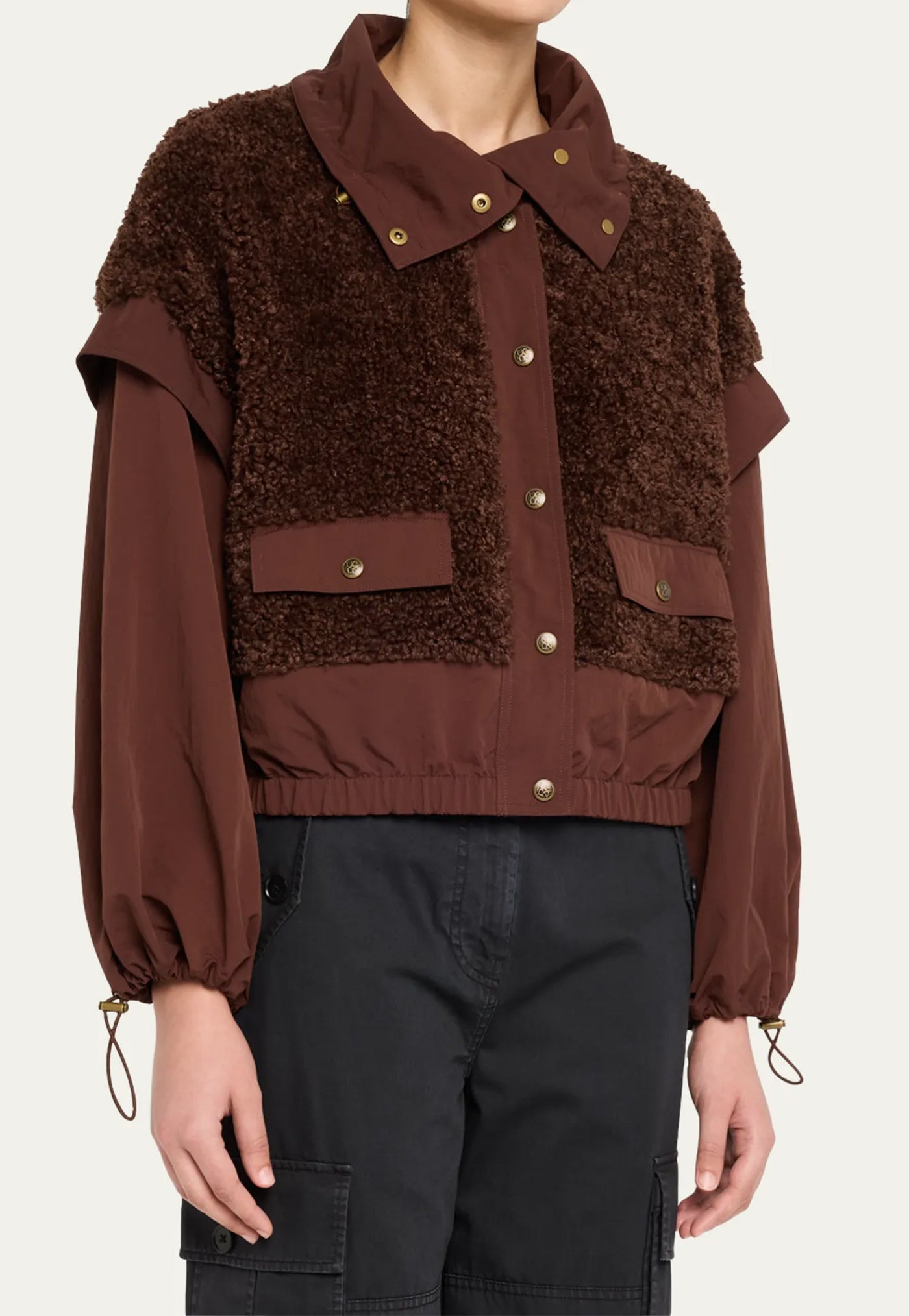 Aidan Teddy Fleece Jacket - Onyx