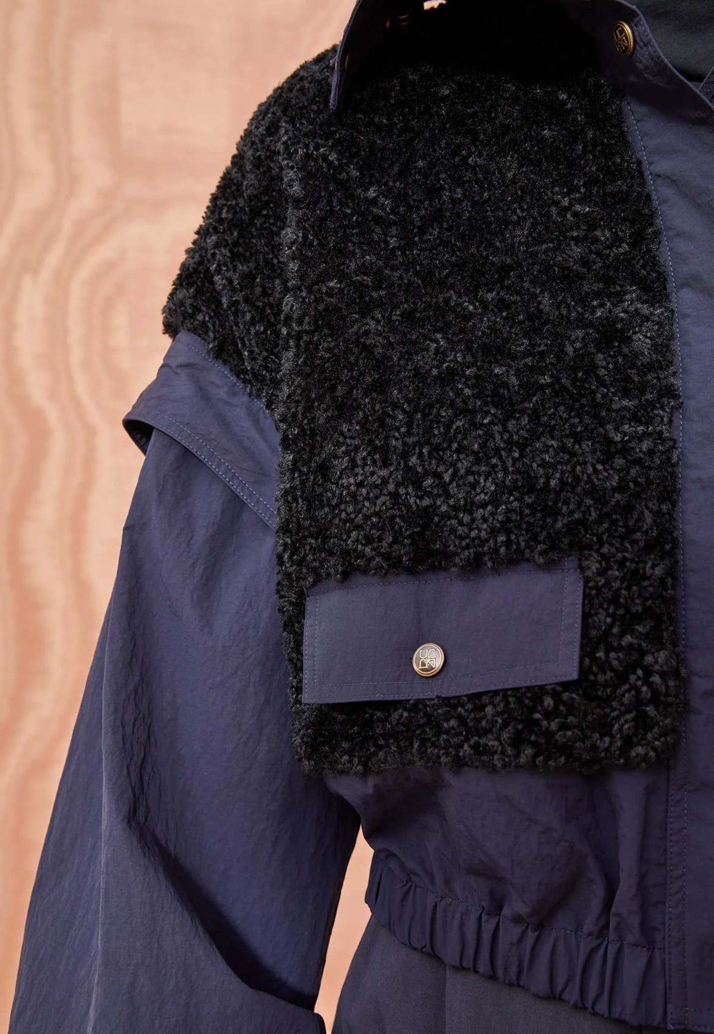 Aidan Teddy Fleece Jacket - Midnight
