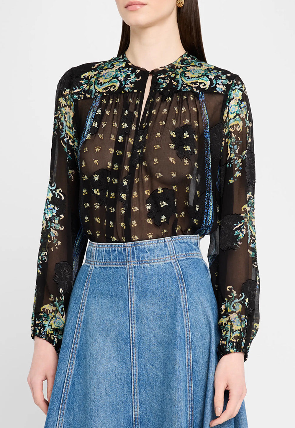 Aster Long Sleeve Blouse - Twilight