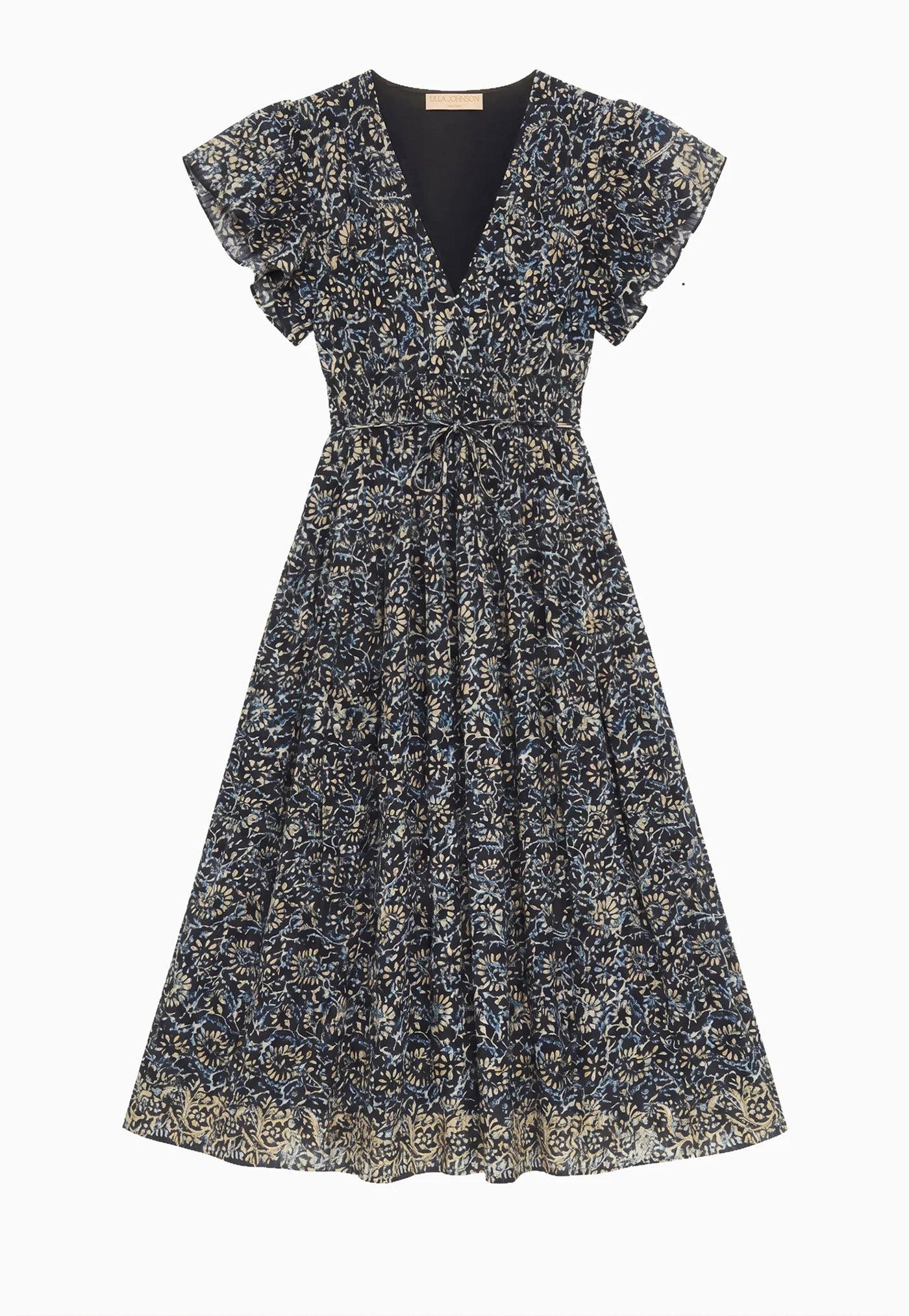 Lyria SL Cotton Dress - Midnight Bloom