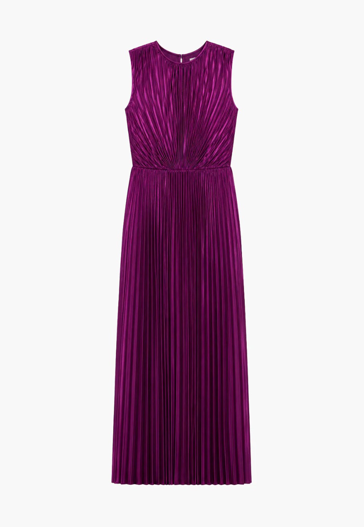 Malin SS Satin Dress - Amaranth