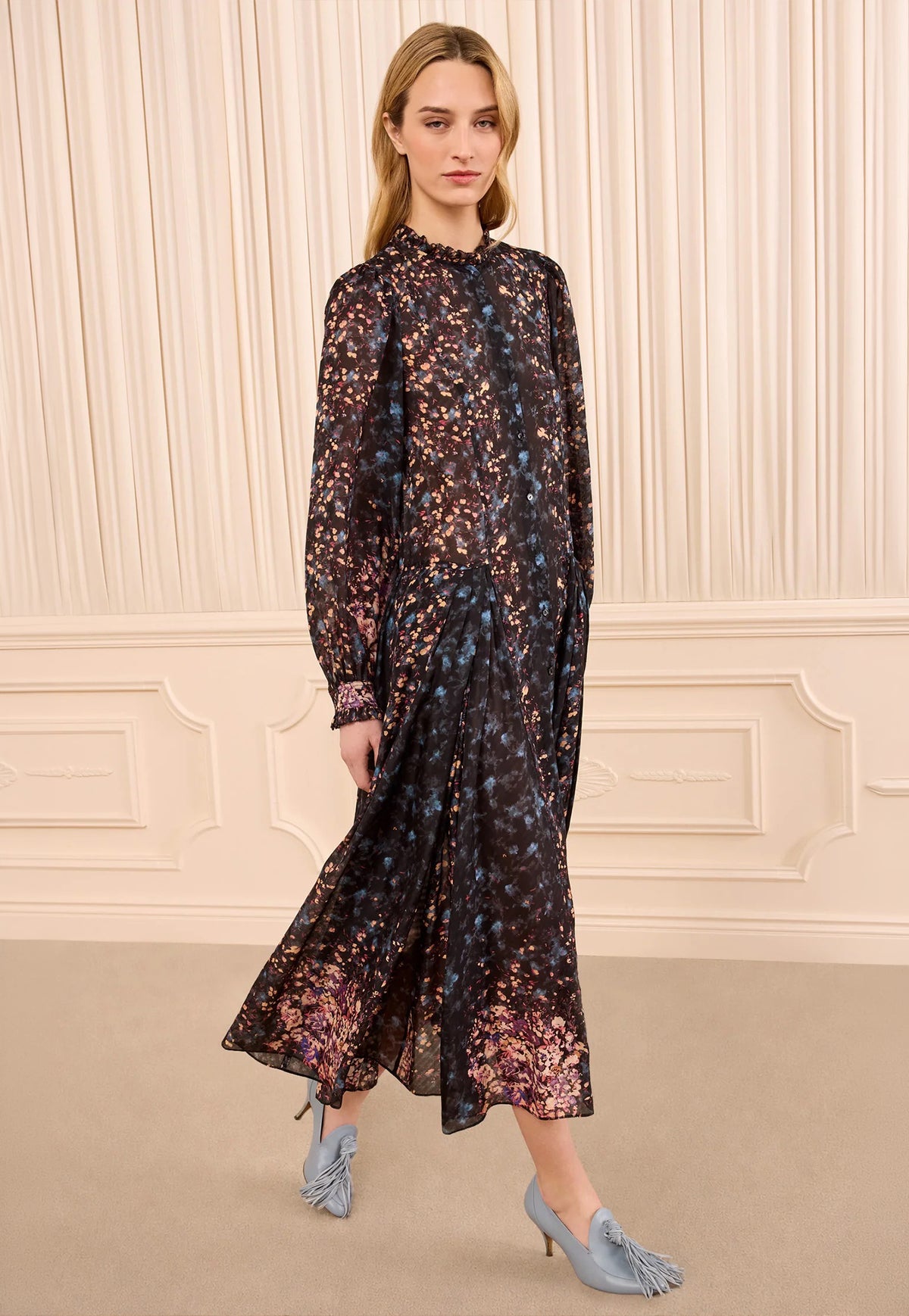 Tessa LS Silk Dress - Eclipse