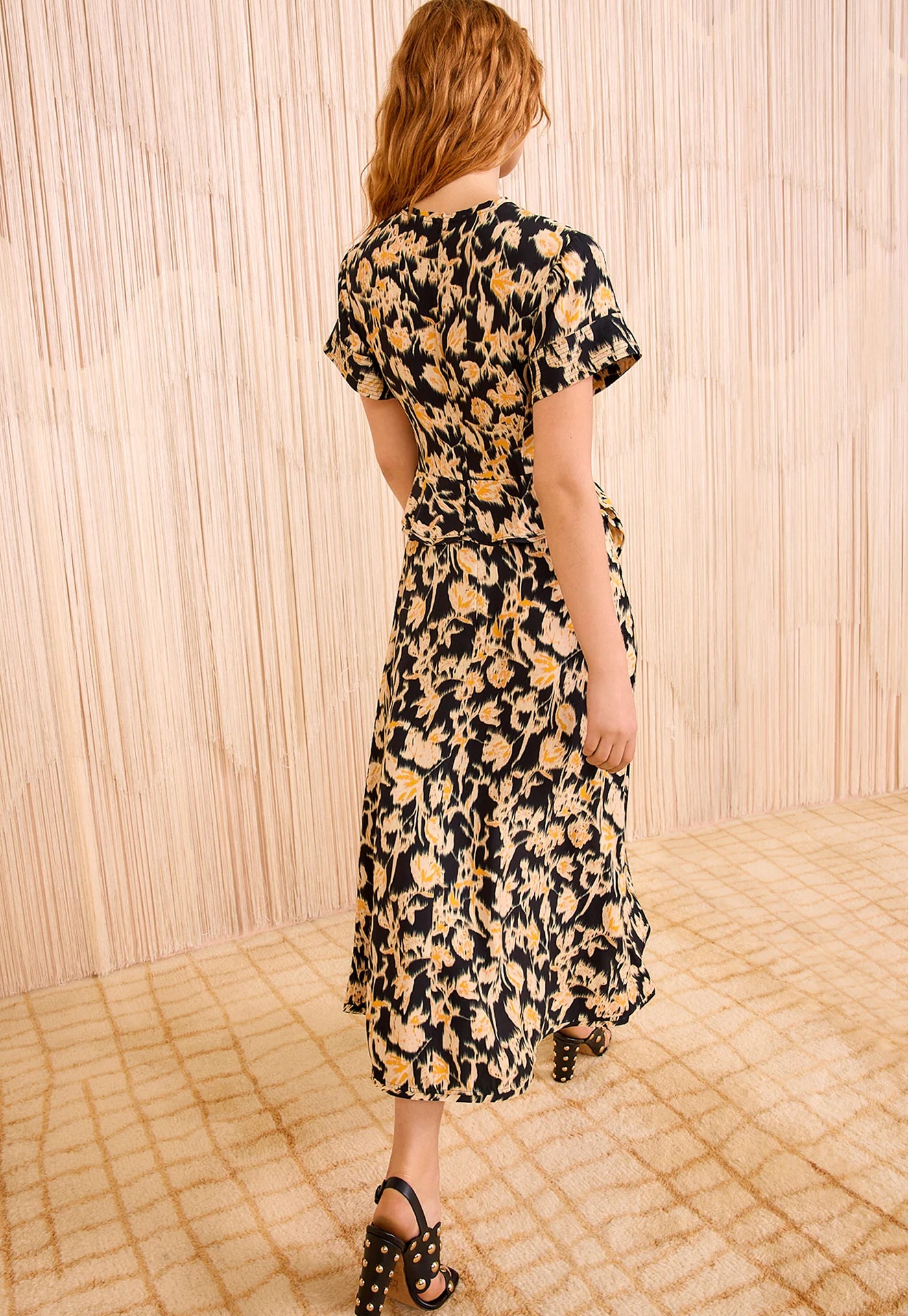 Nadya Short Sleeve Midi Dress - Tourmaline