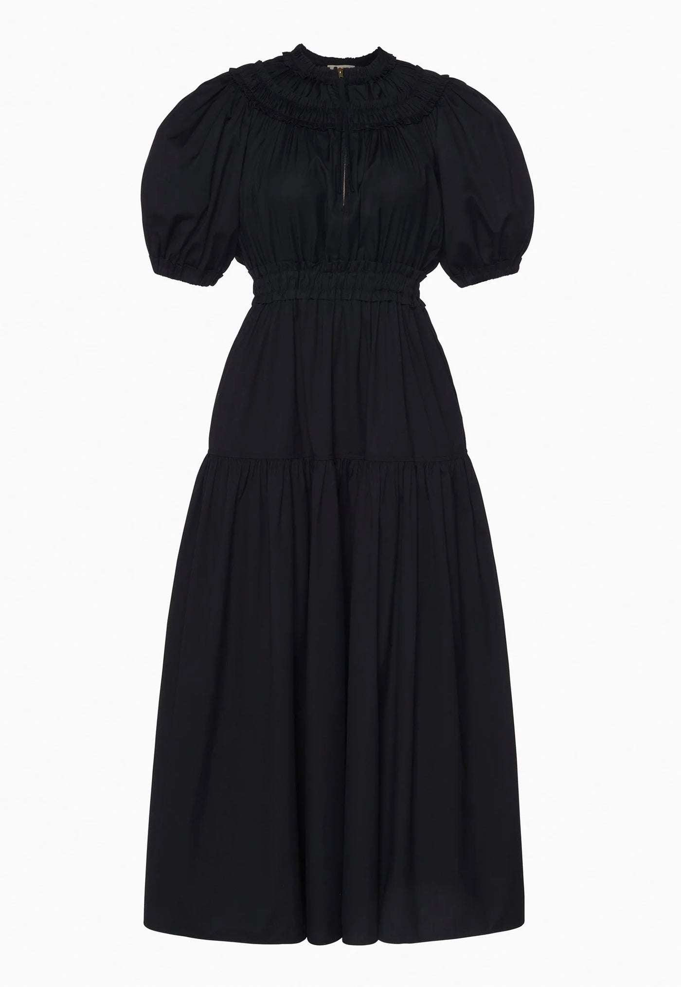 Othella Short Sleeve Midi Dress - Noir