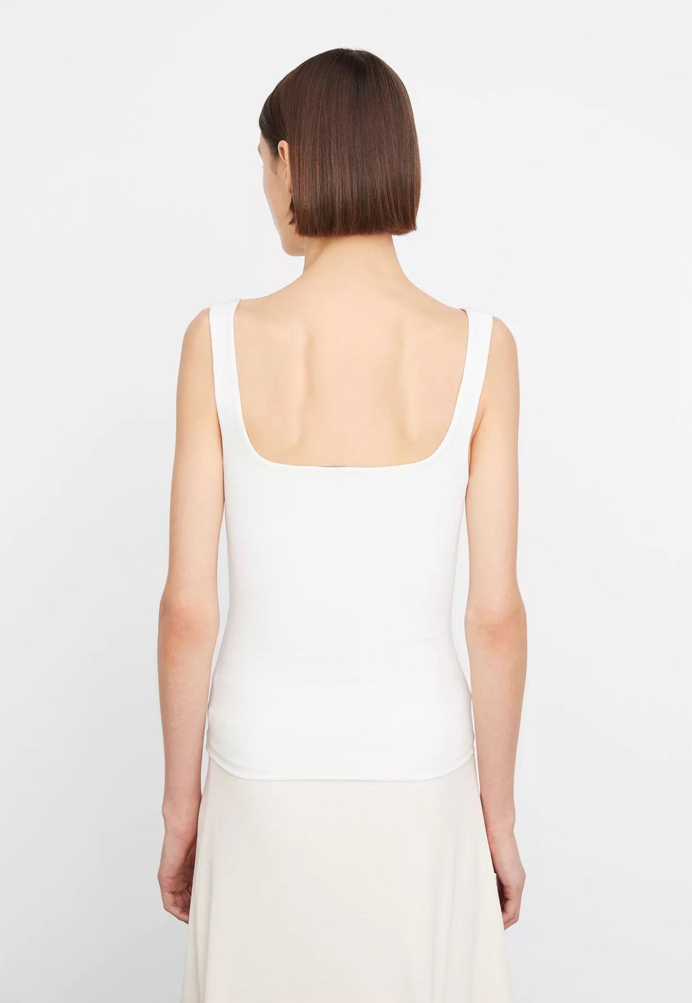 Square Neck Tank - Optic White sold by Angel Divine