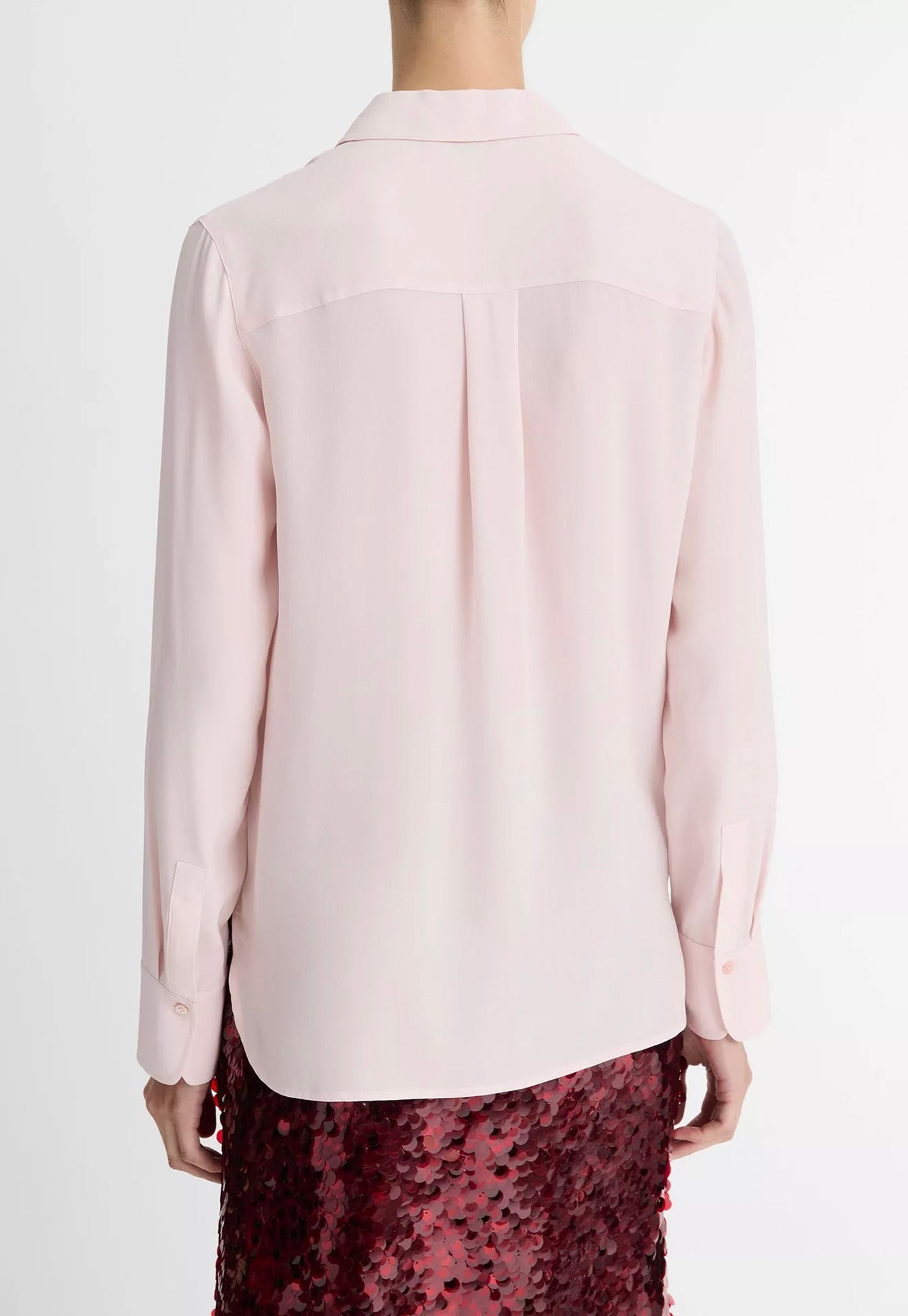 Silk Slim Fitted Blouse - Ballet