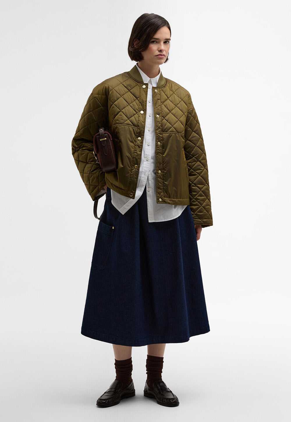 Wetherby Quilted Jacket - Golden Olive/Ancient Tartan