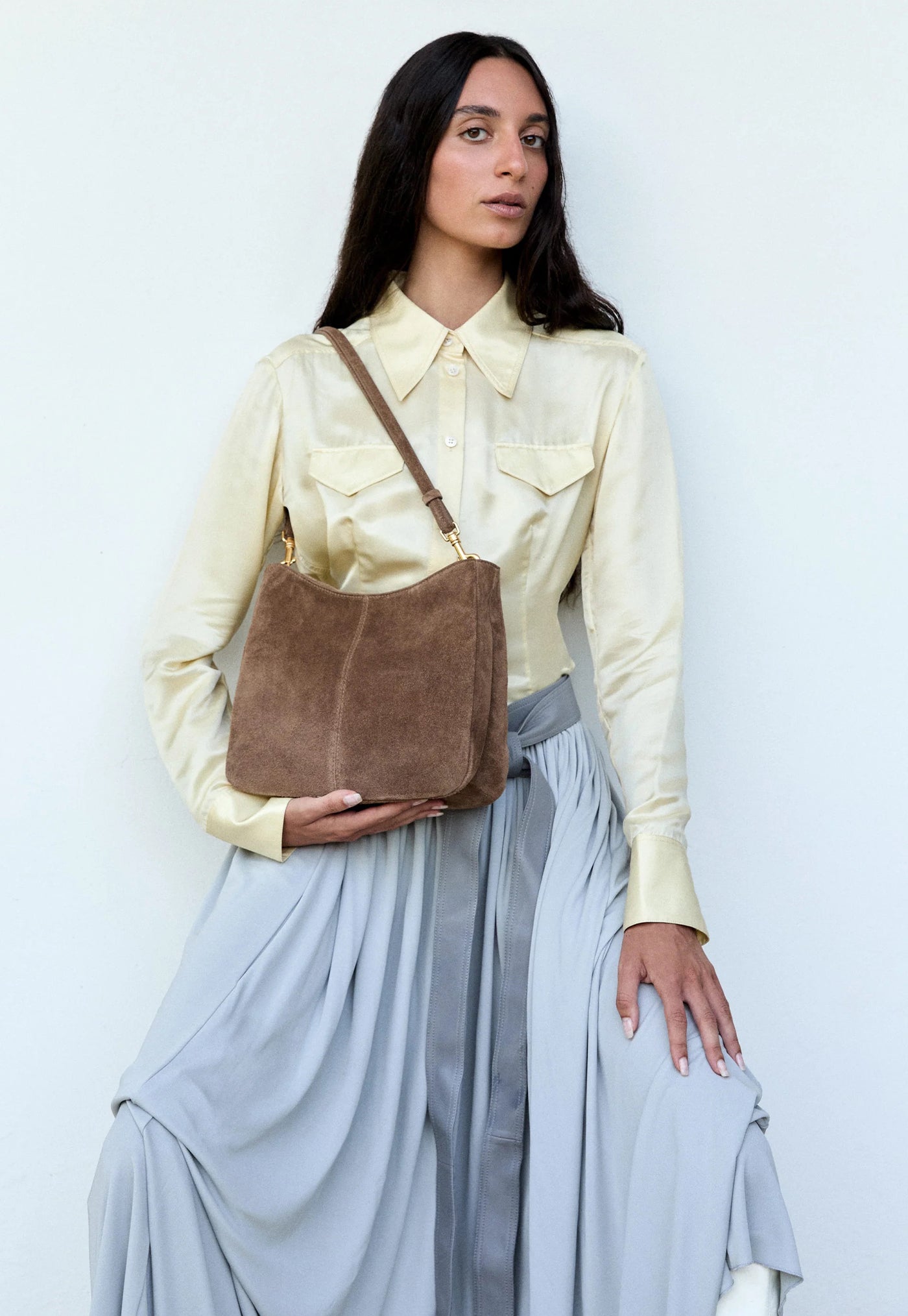 Joan Bag - Sand Stone Suede