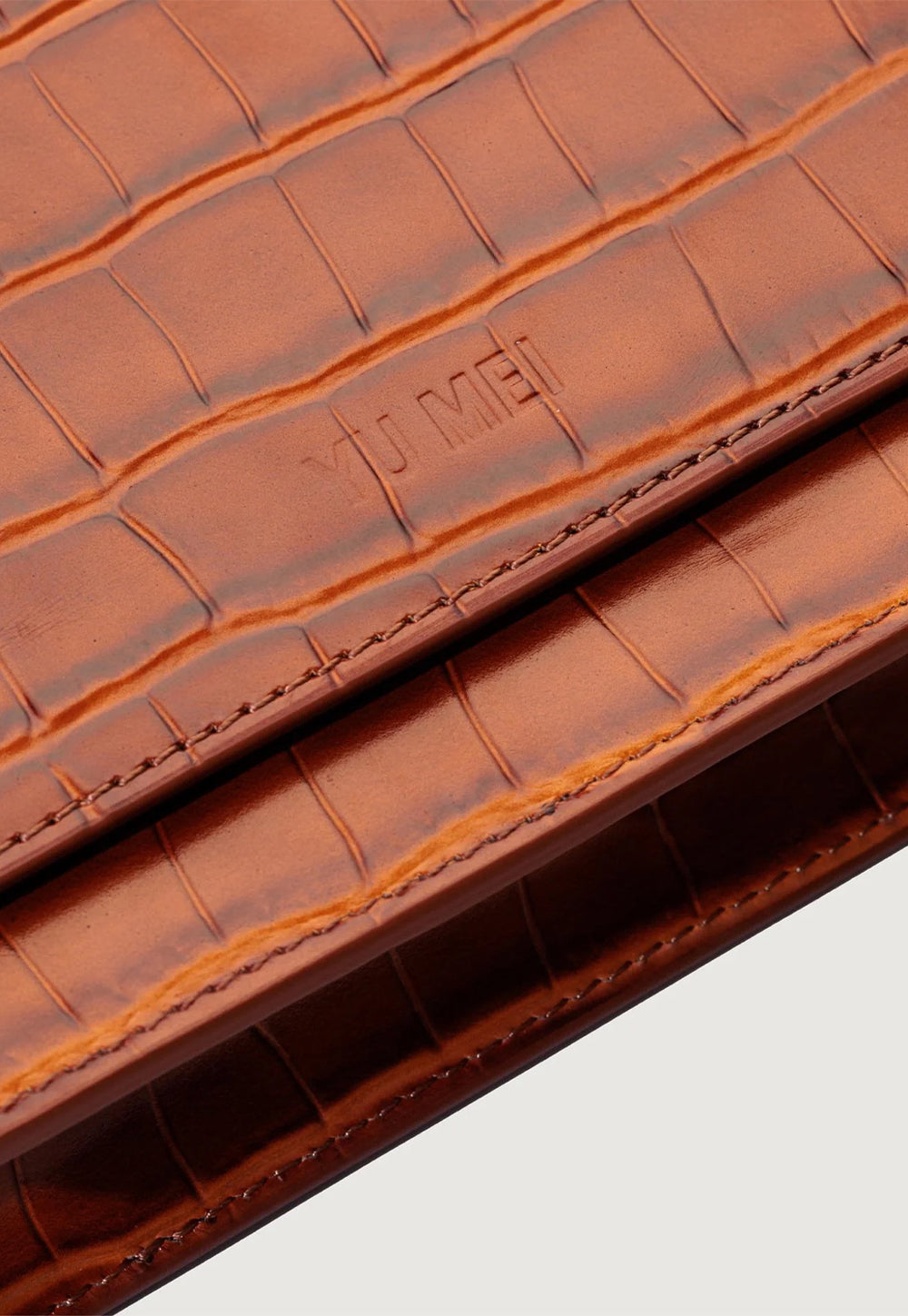 Suki Clutch - Apricot Croc