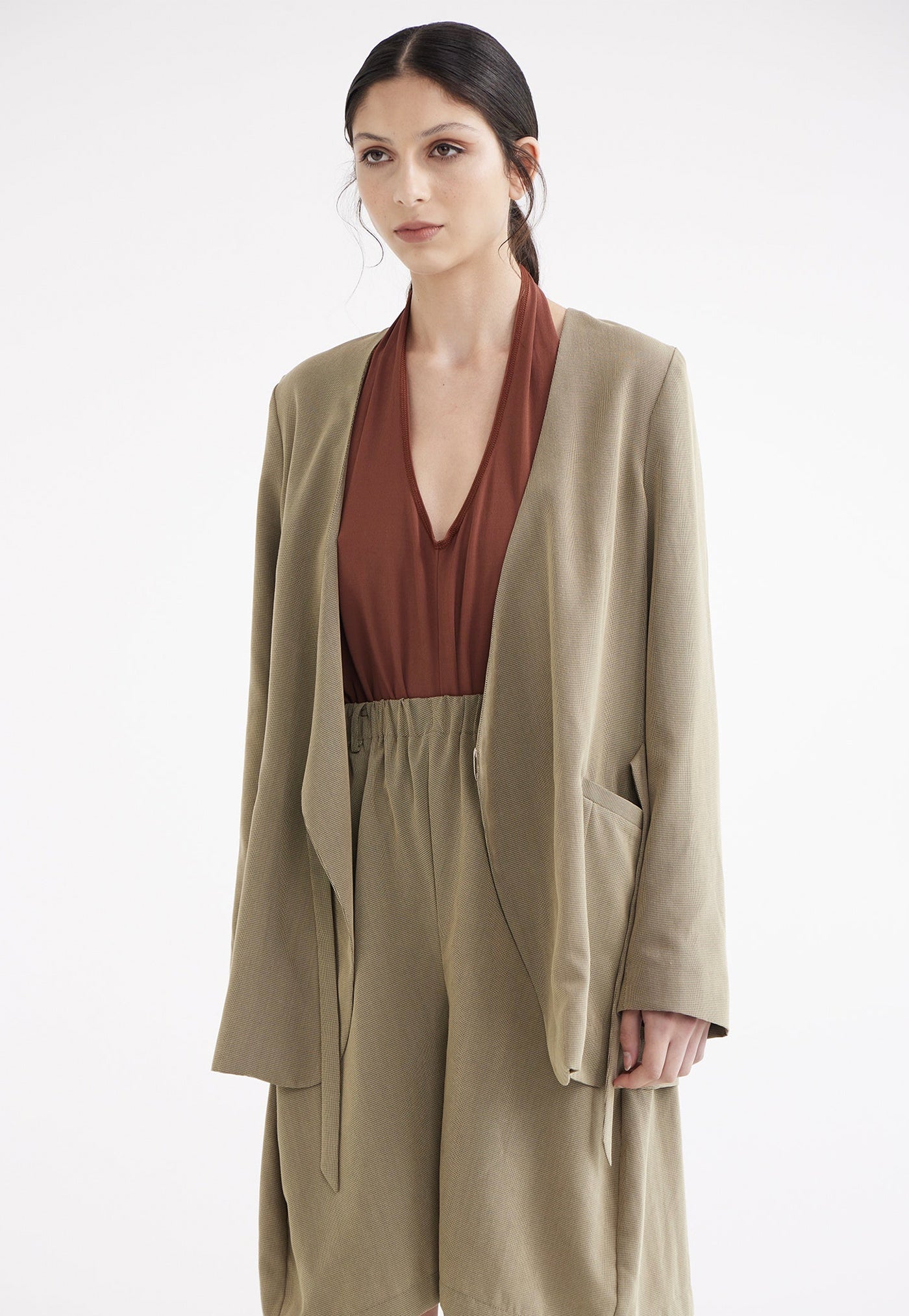 Draper Wrap Jacket- Houndstooth