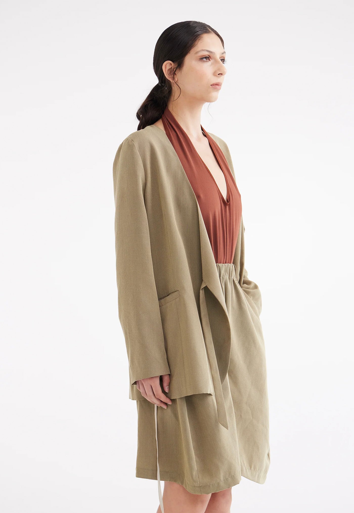 Draper Wrap Jacket- Houndstooth