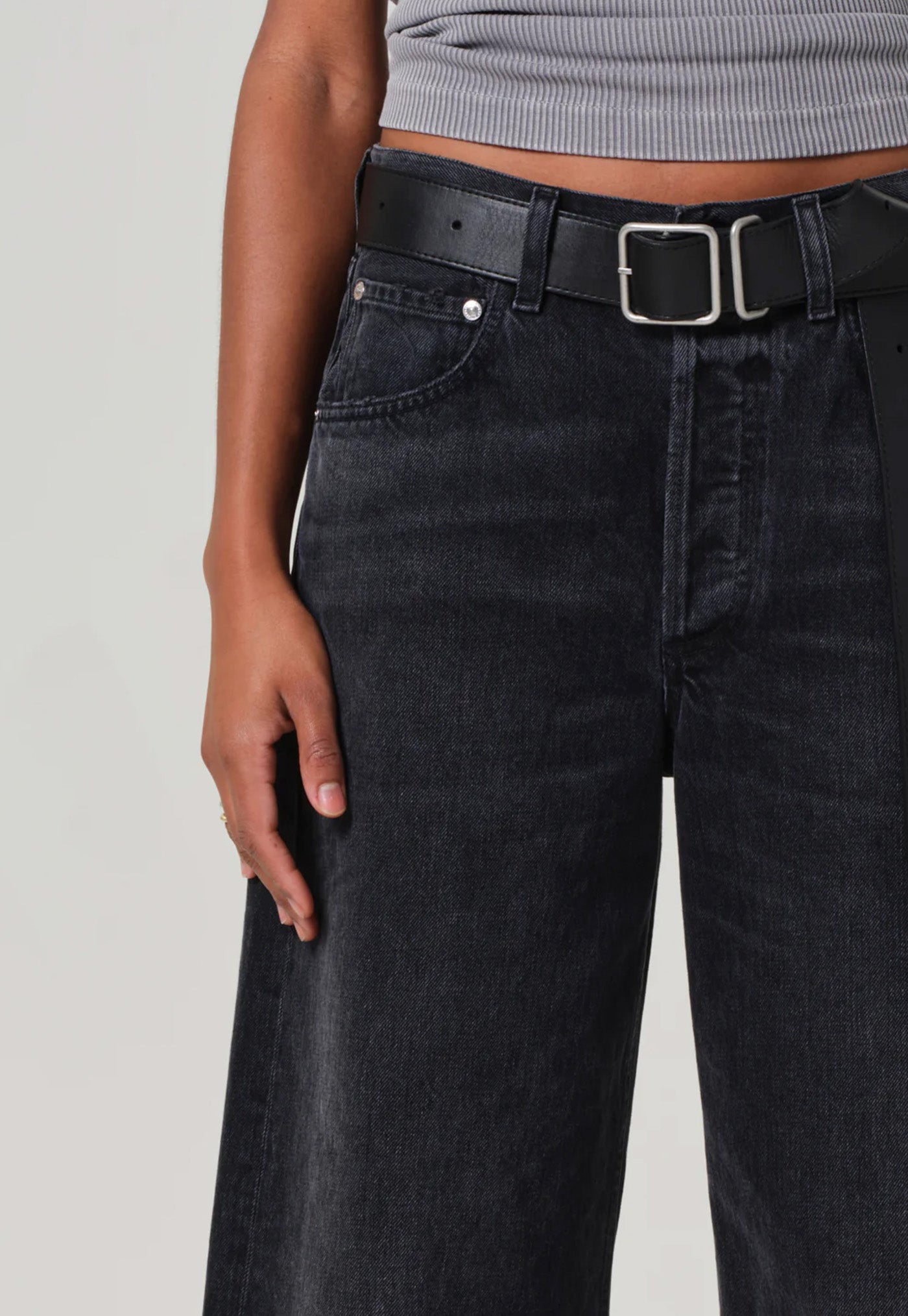 Ayla Raw Hem Crop Jean - Bronson
