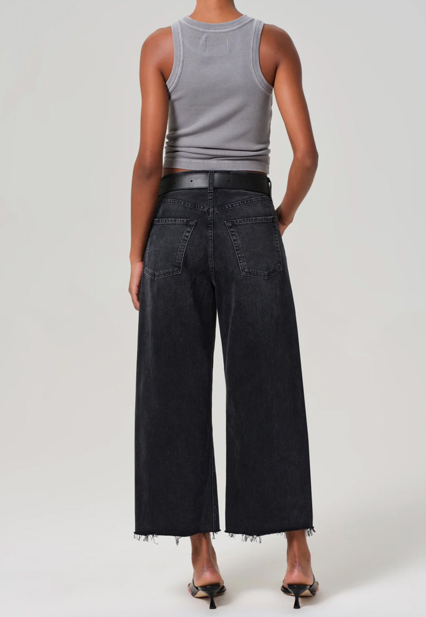 Ayla Raw Hem Crop Jean - Bronson