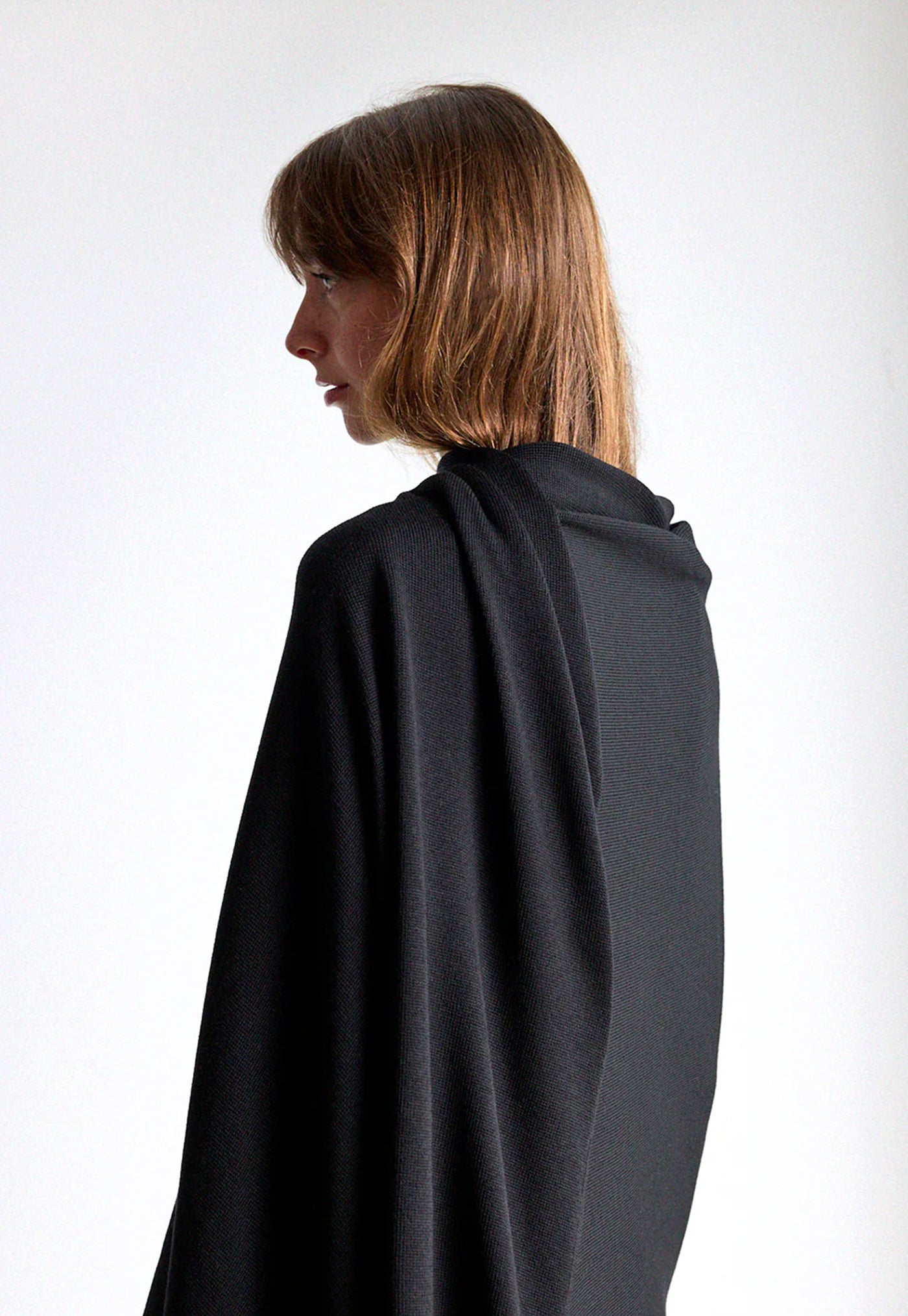 Noir Oversized Knitted Wrap